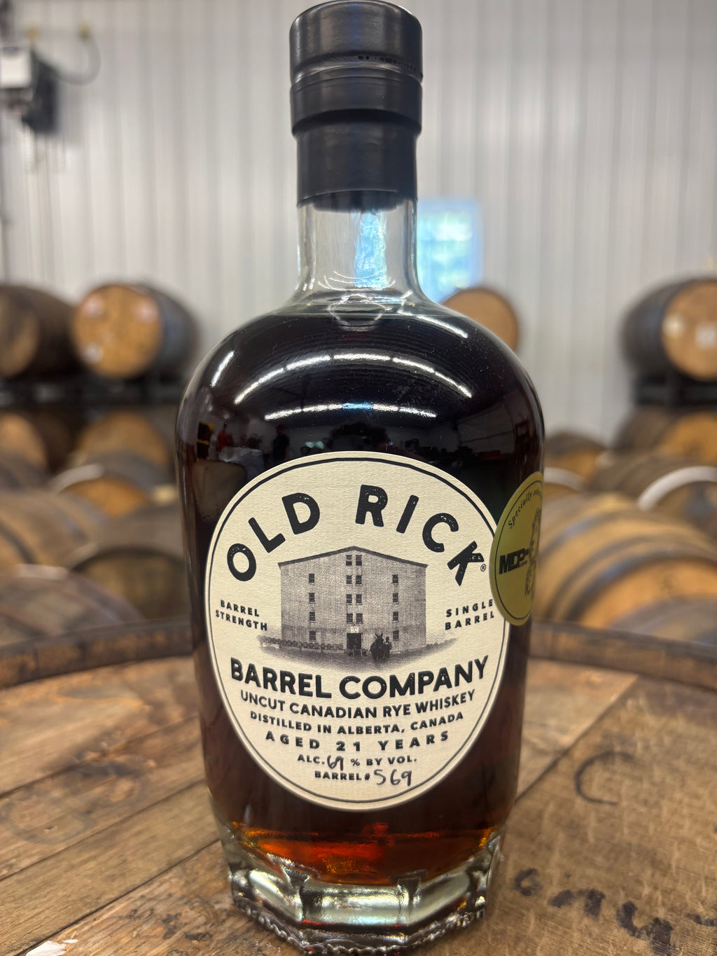 Old Rick 21 yr Alberta rye  139pf. The LIONSDEN and MDPLIQUOR pick ( pick up and shipping start after 9/24/26)
