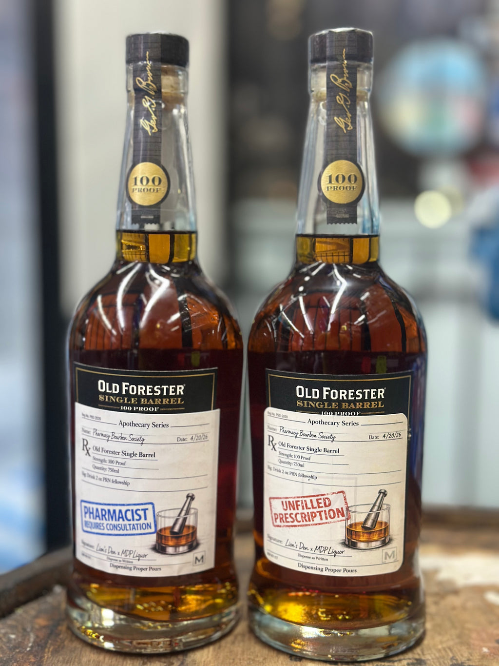 Old Forester  100 PF warehouse K&L 2 pk