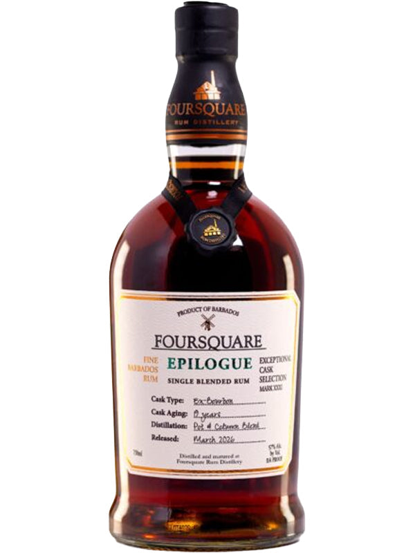 Foursquare Epilogue Exceptional Cask Selection Mark XXXI Rum