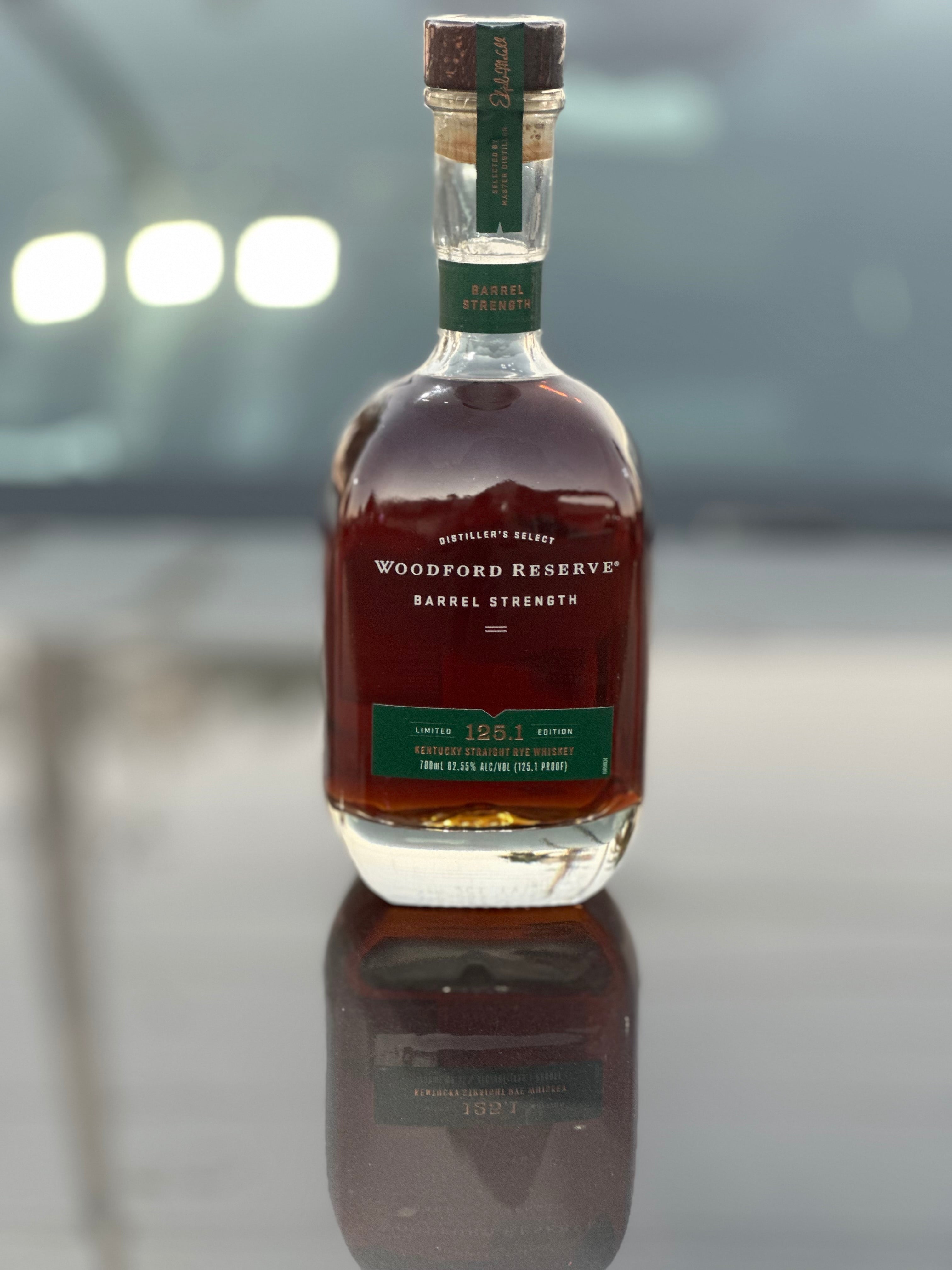 Woodford Reserve Barrel Strength Rye Whiskey 125.1 Proof 700ml