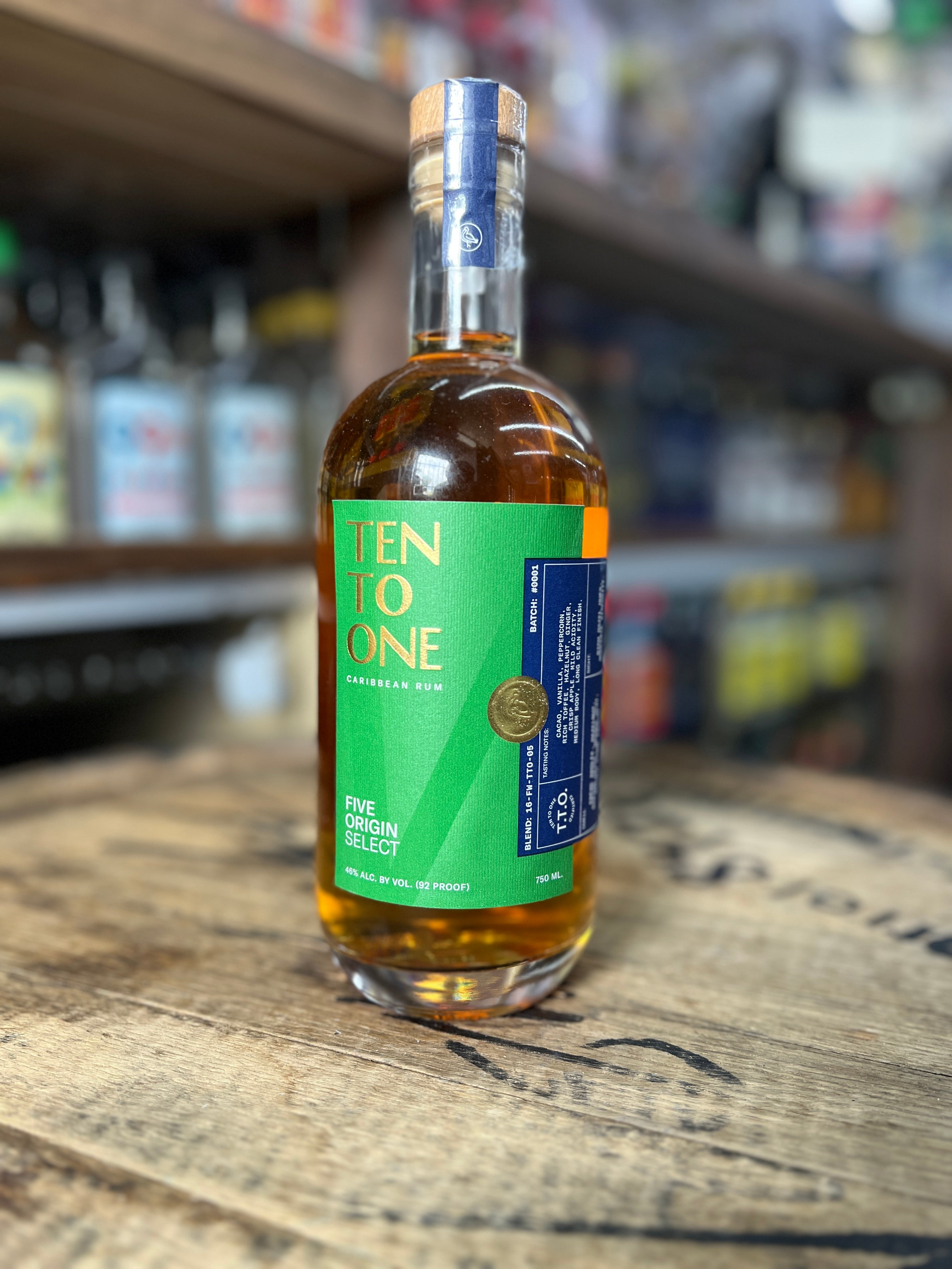 Ten to One Five Origin Select Rum 750ml
