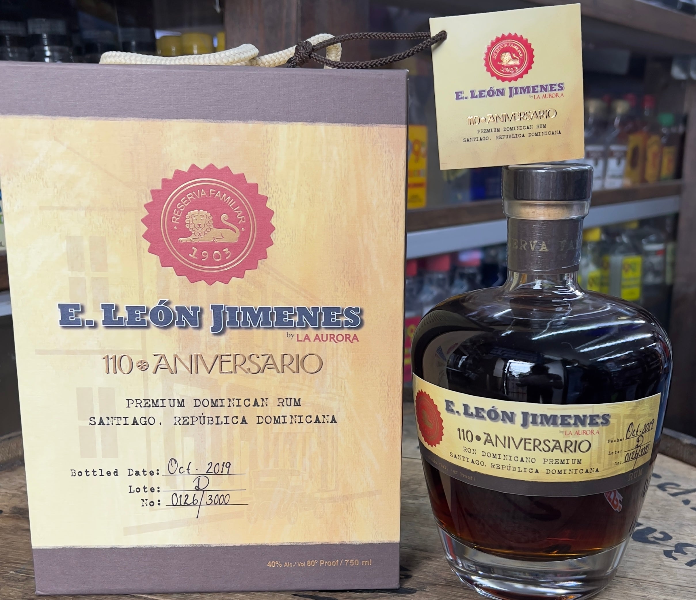 E. León Jimenes 110 Aniversario Rum 750ml
