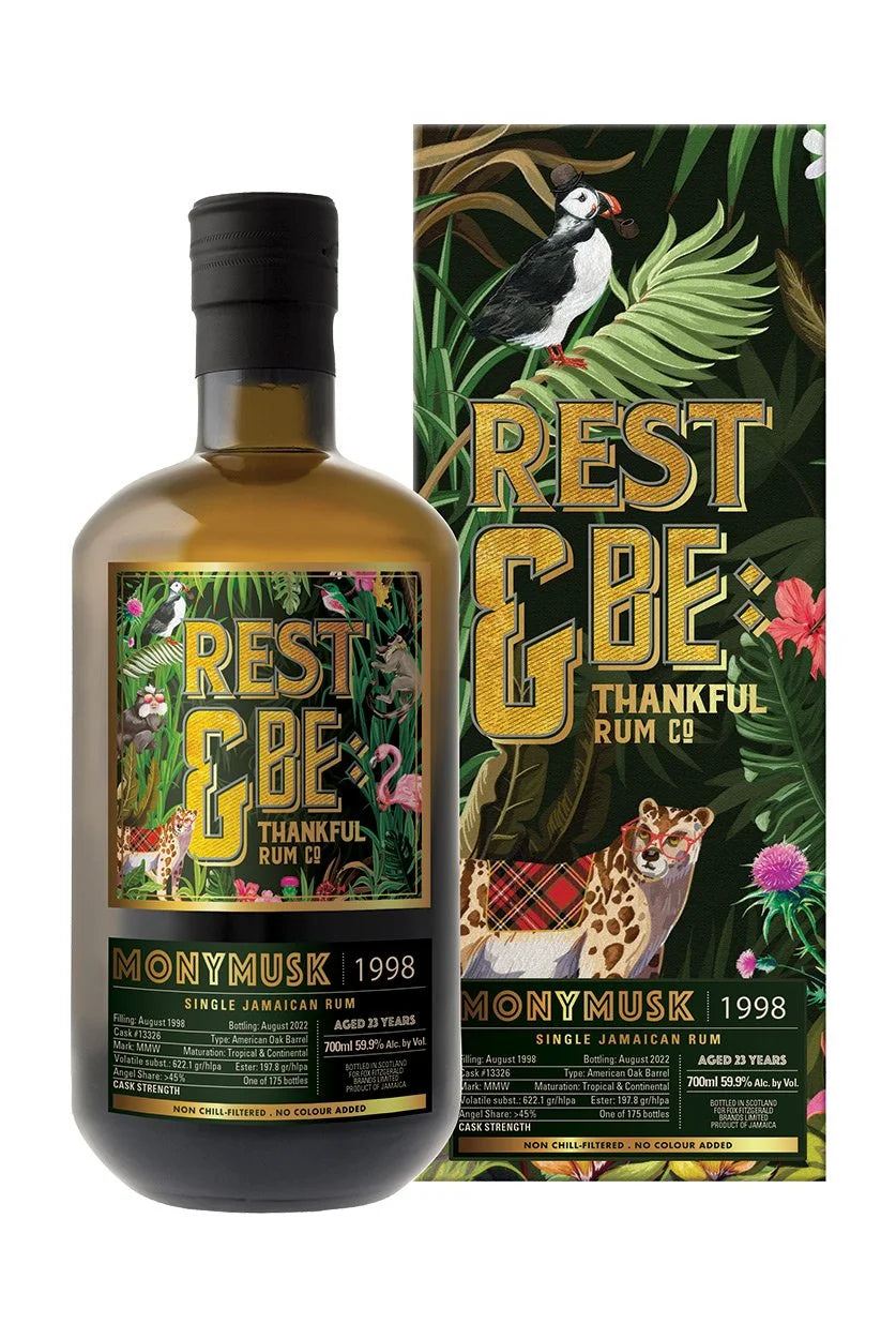 Rest & Be Thankful Monymusk 23 Year Jamaican Single Barrel Rum 750ml