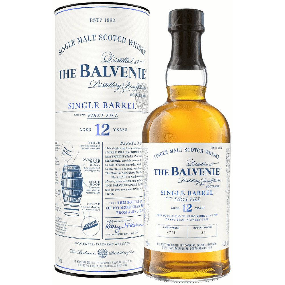 The Balvenie Single Barrel 12 Year Old Single Malt Scotch Whisky 750ml
