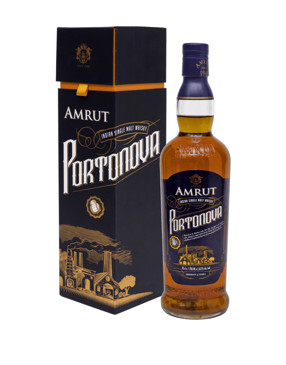 Amrut Portonova Port Cask Finished Indian Single Malt Whisky 750ml