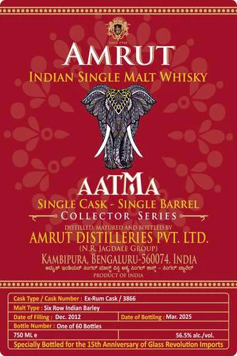 Amrut Aatma 12 Year Single Cask Ex-Rum Cask Indian Single Malt Whisky 750ml
