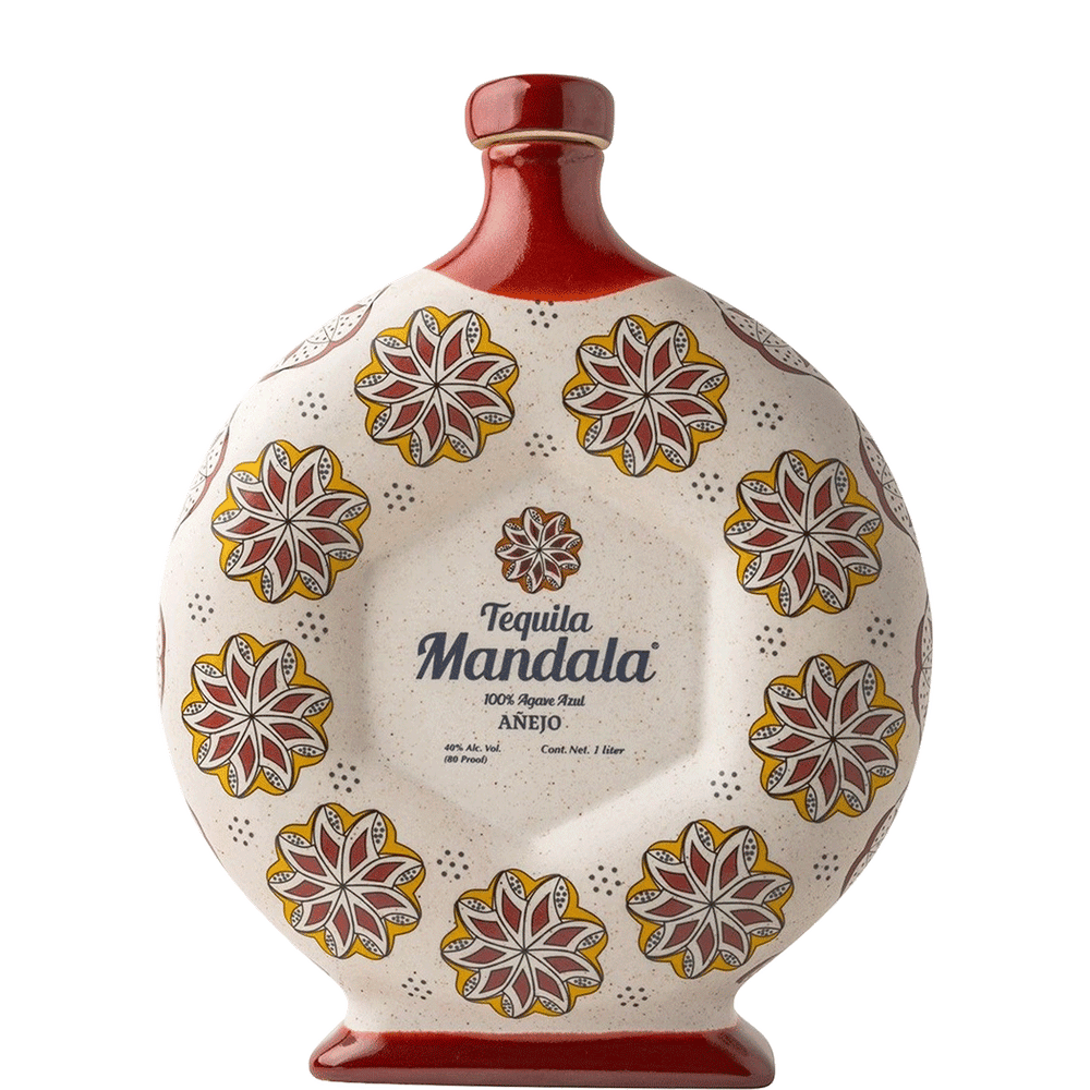 Mandala Anejo Tequila Ceramic Bottle