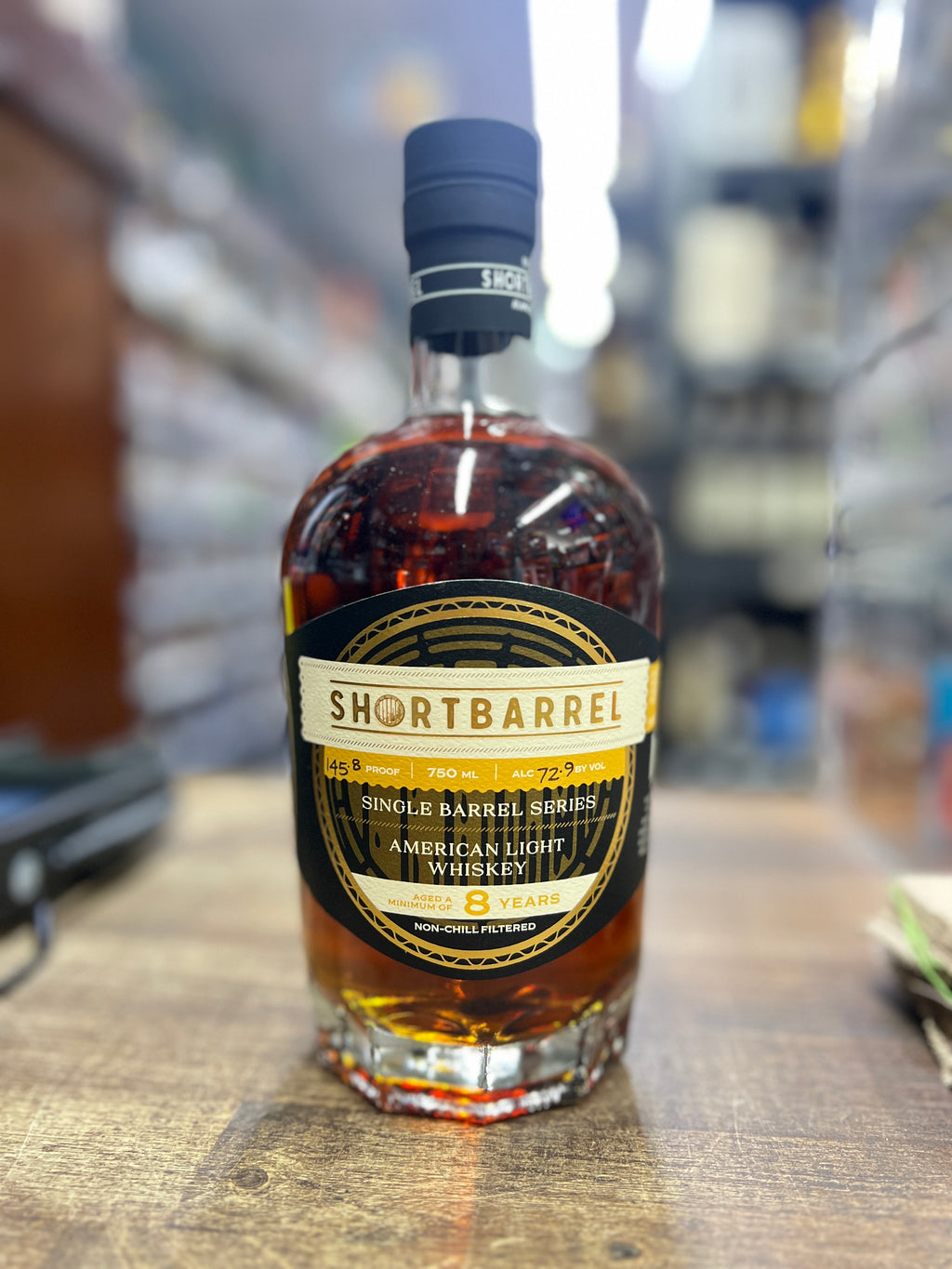 SHORT BARREL 8 YR AMERICAN LIGHT WHISKEY BY MDP. PF:145( HAZMAT)
