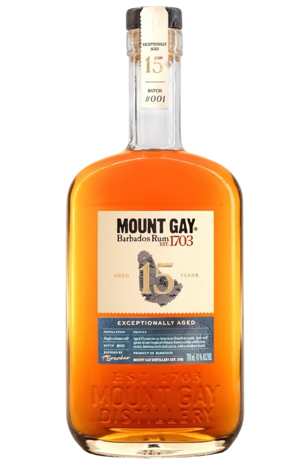 Mount Gay Exceptionally Aged 15 Year Old Rum