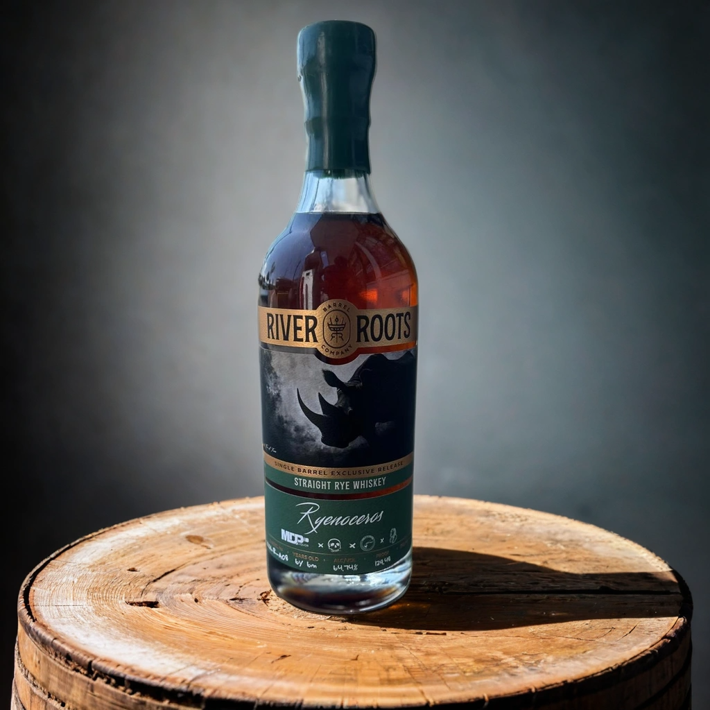River Roots 6 Year 6 Month 100% Rye Whiskey “Ryenoceros” 750ml