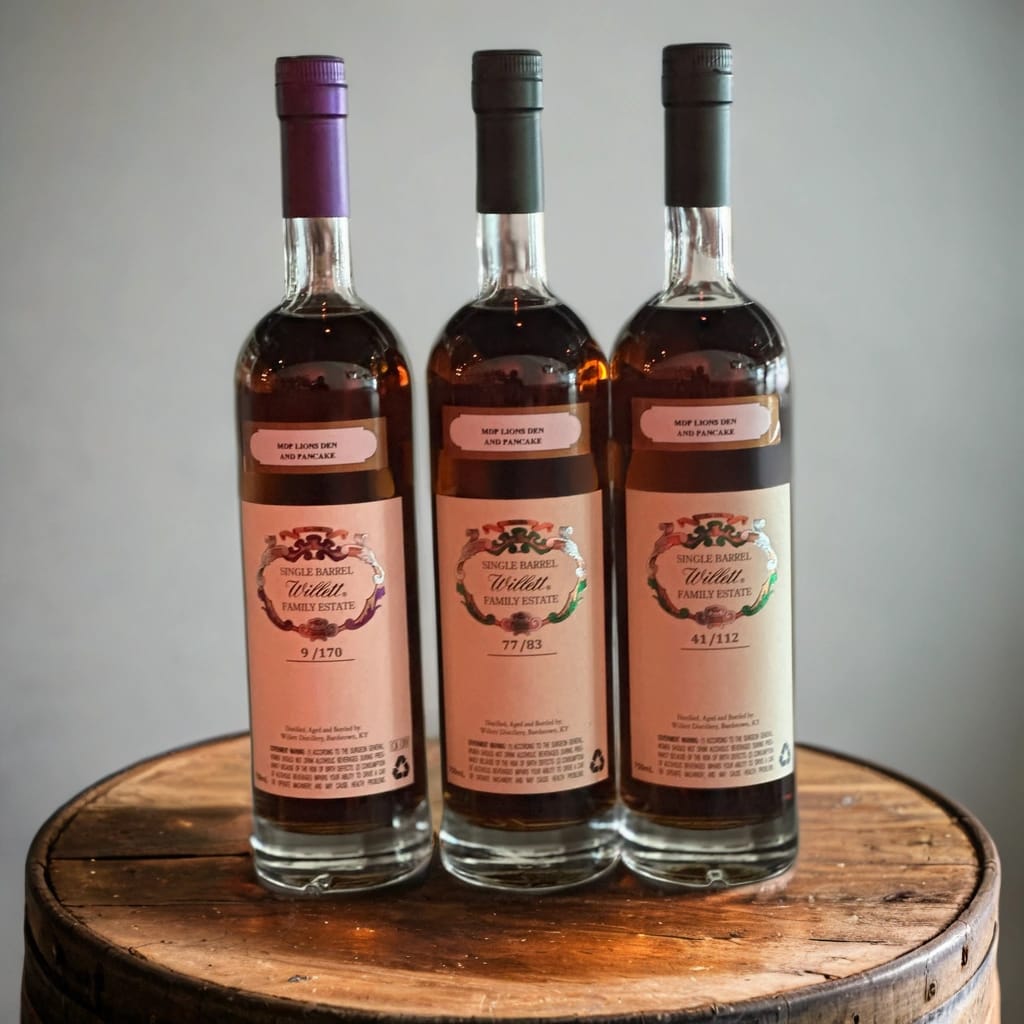 Willett MDP Lions Den Pancake Barrel Pick 3 Pack Bourbon 750ml