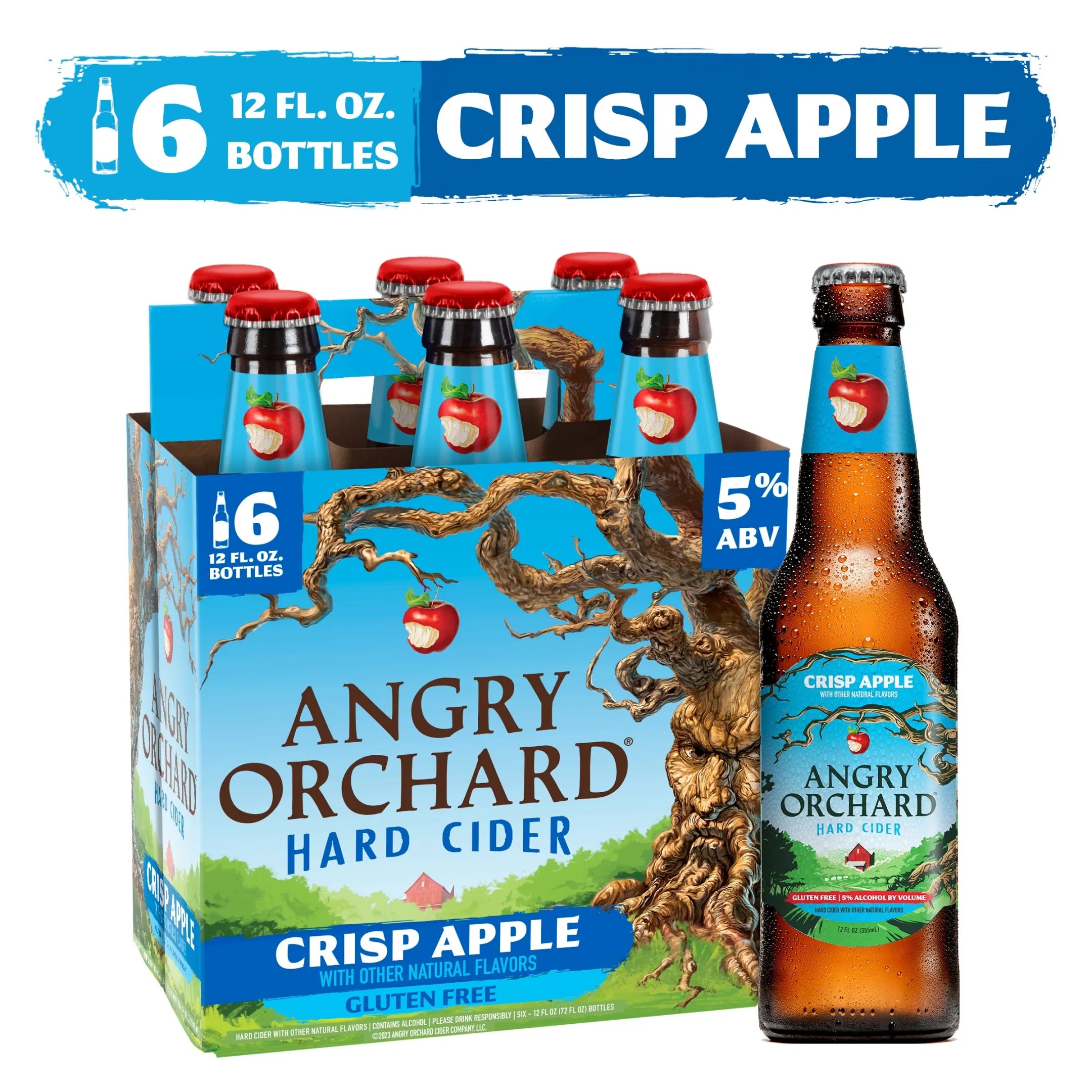 Angry Orchard Crisp Apple Hard Cider 6 Pack 12oz