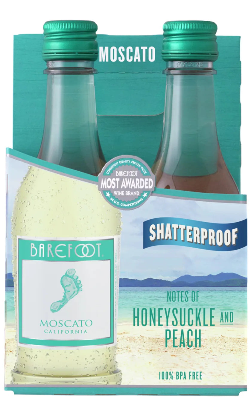 Barefoot Moscato 4 Pack 187ml