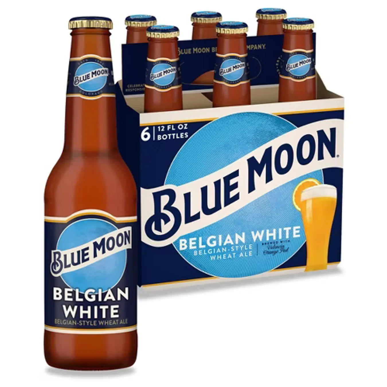 Blue Moon Belgian White Ale 6 Pack 12oz Bottles