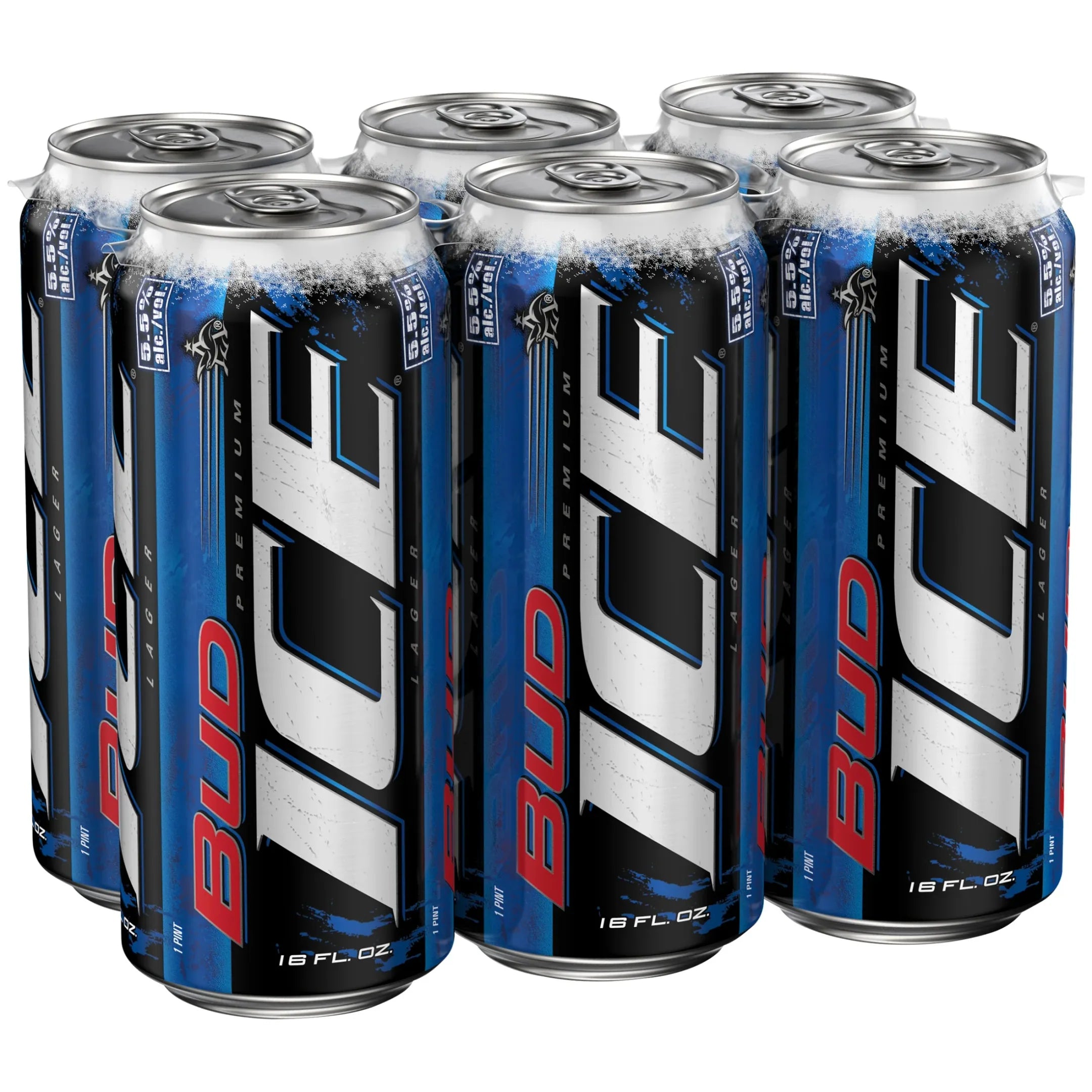 Bud Ice Beer 6 Pack 16oz