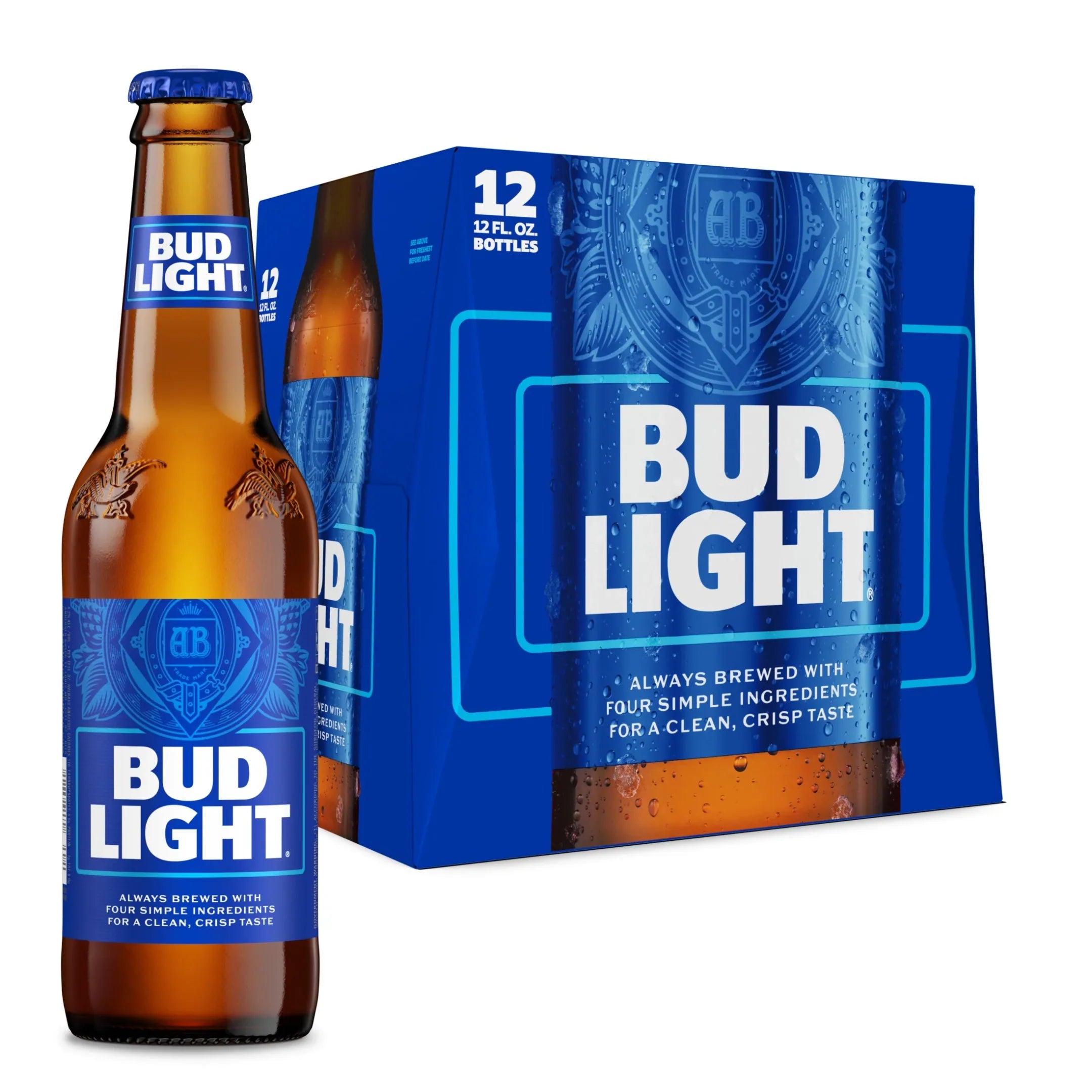 Bud Light Beer 12 Pack 12oz Bottles