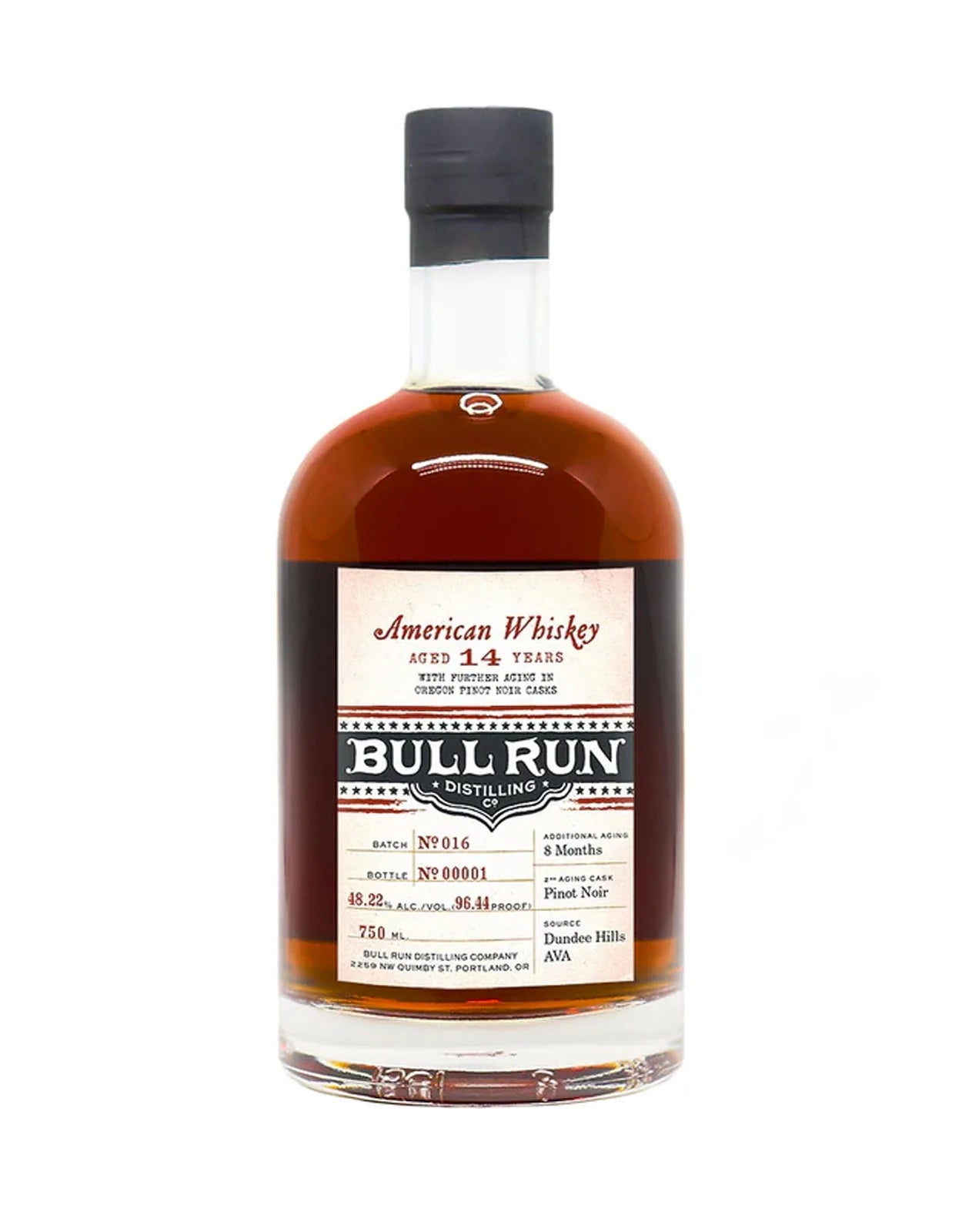 Bull Run 14 Year Pinot Noir Cask Whiskey