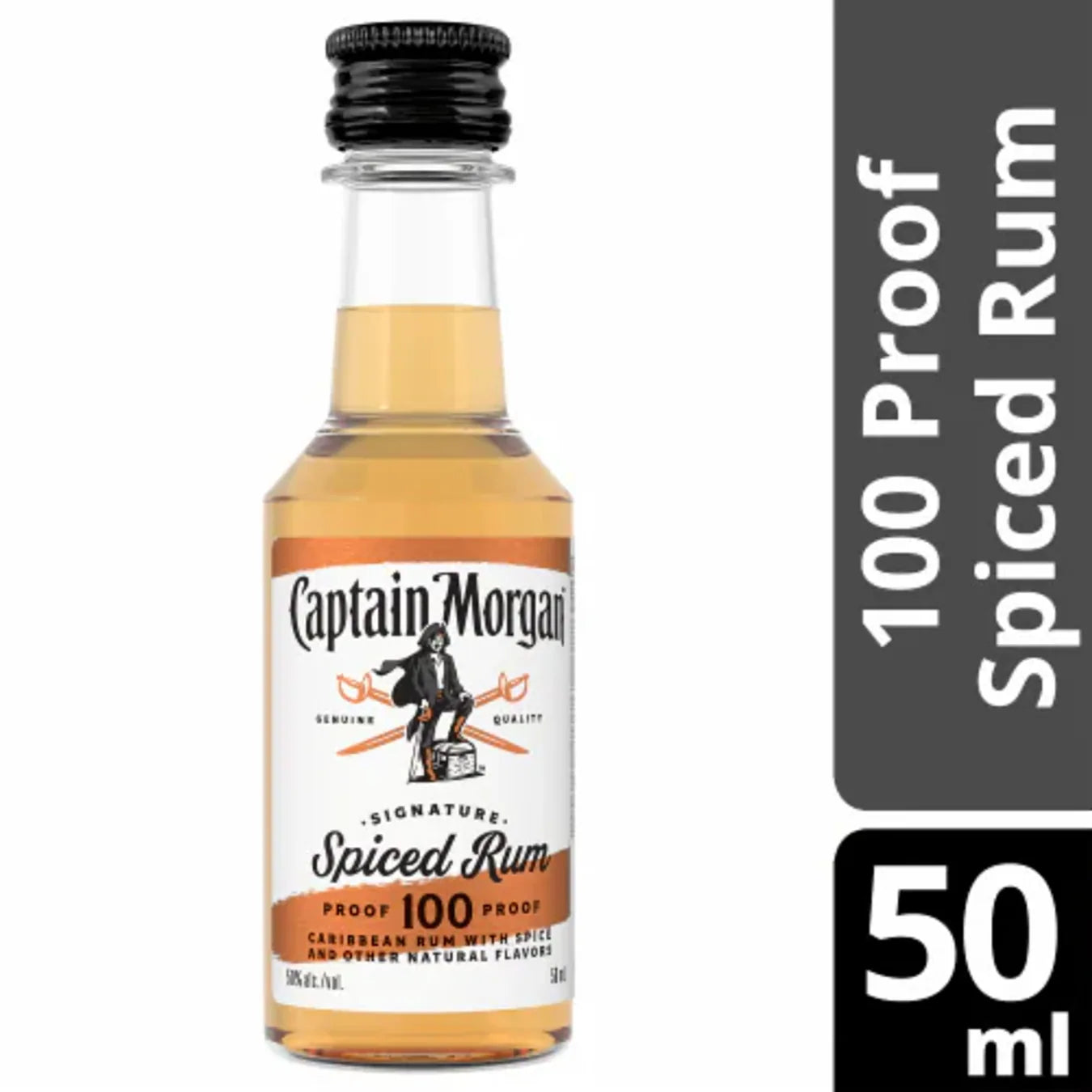 Captain Morgan 100 Proof Spiced Rum 50ml