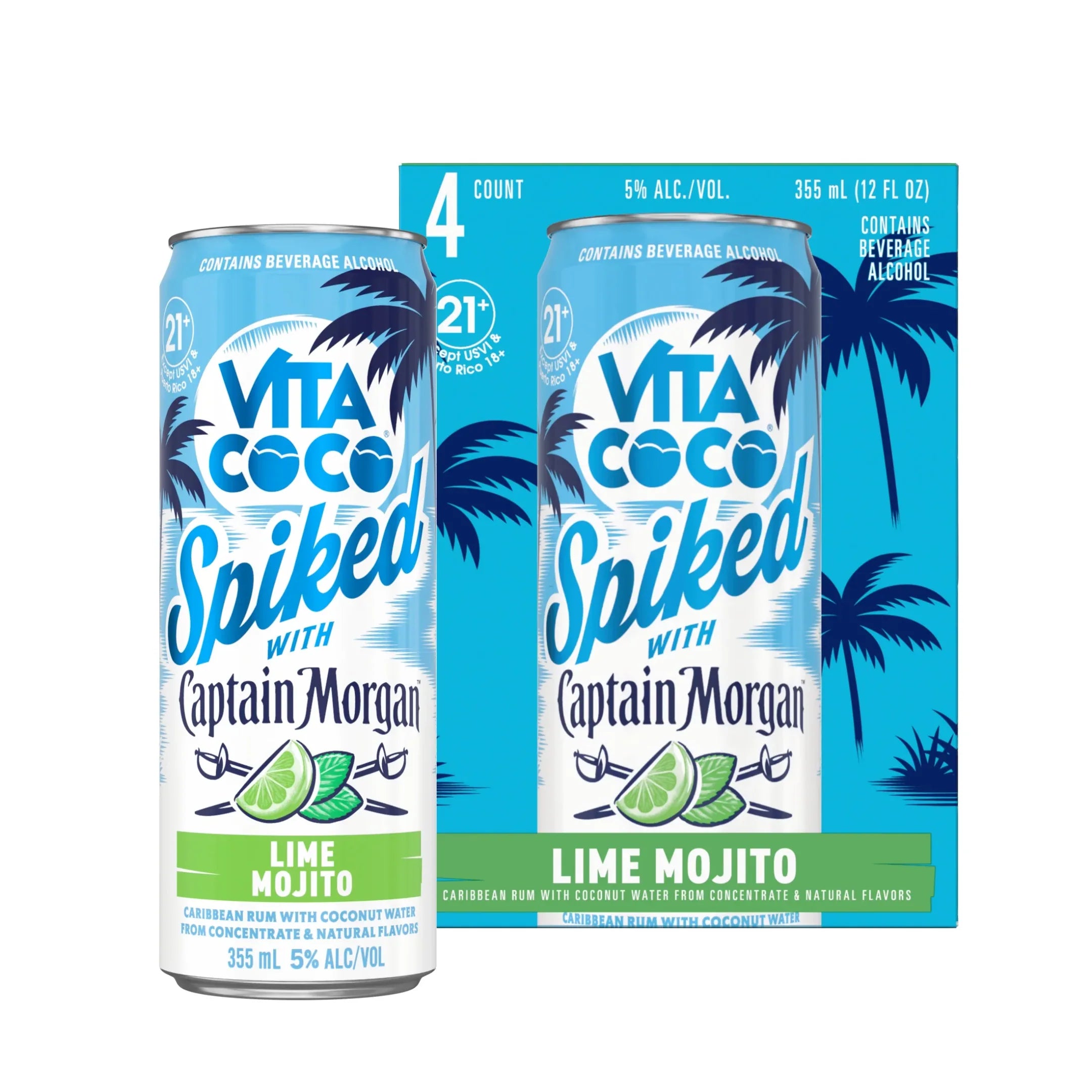 Captain Morgan Vita Coco Lime Mojito 4 Pack 12oz Cans