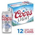 Coors Light Beer 12 Pack 12oz Cans