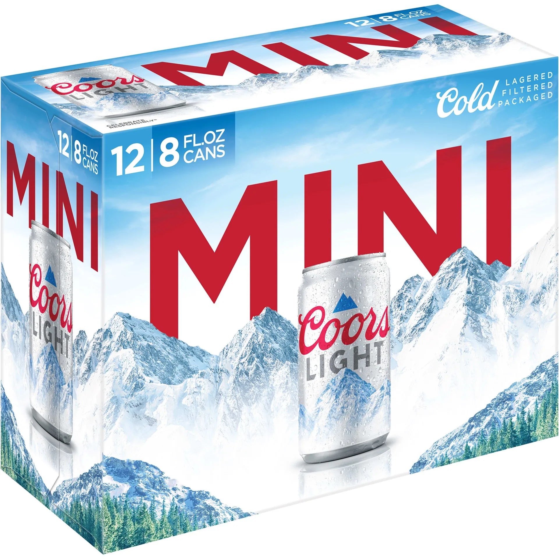 Coors Light Beer 12 Pack 8oz