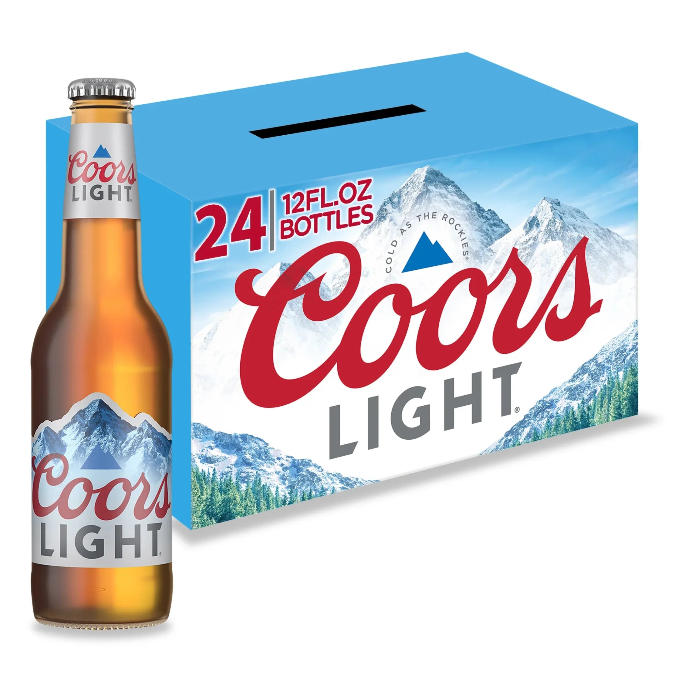 Coors Light Beer 24 Pack 12oz Bottles