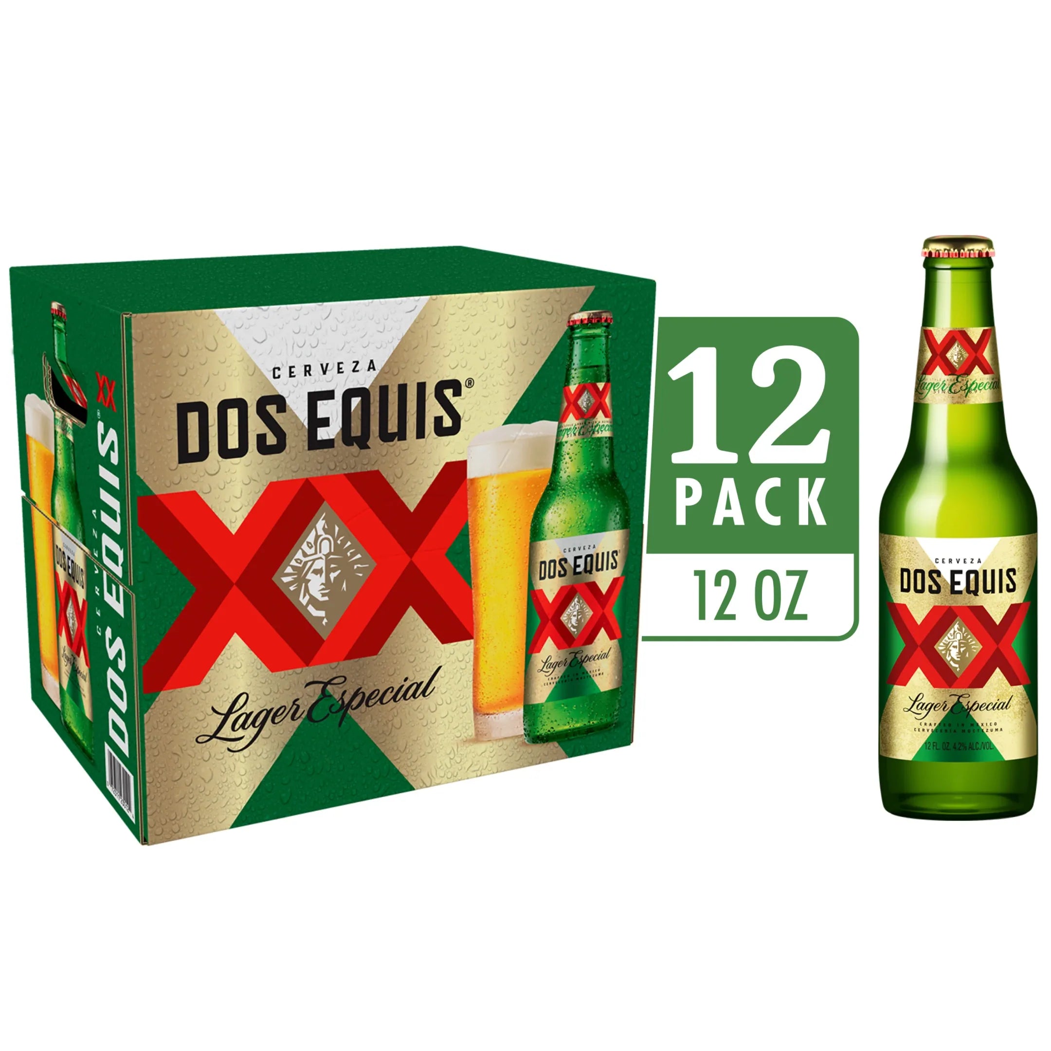 Dos Equis Lager Beer 12 Pack 12oz Bottles