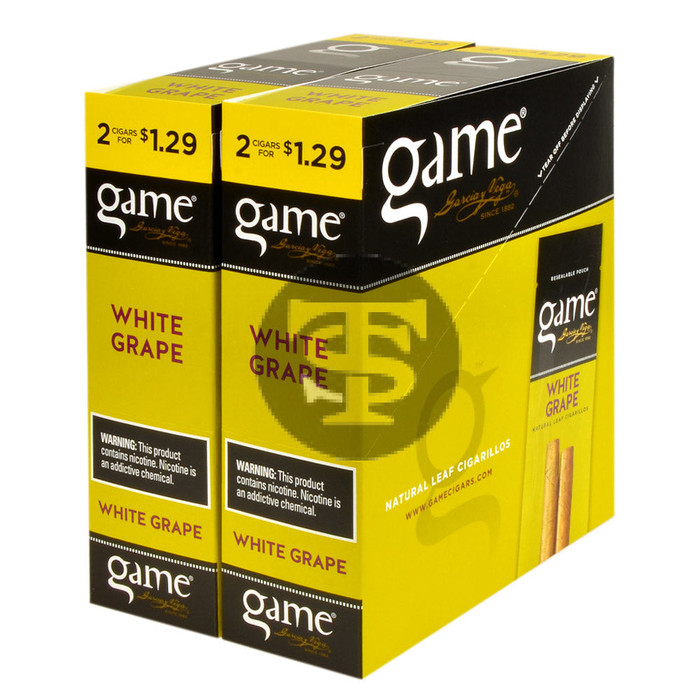 Game White Grape Cigarillos 2 for $1.29