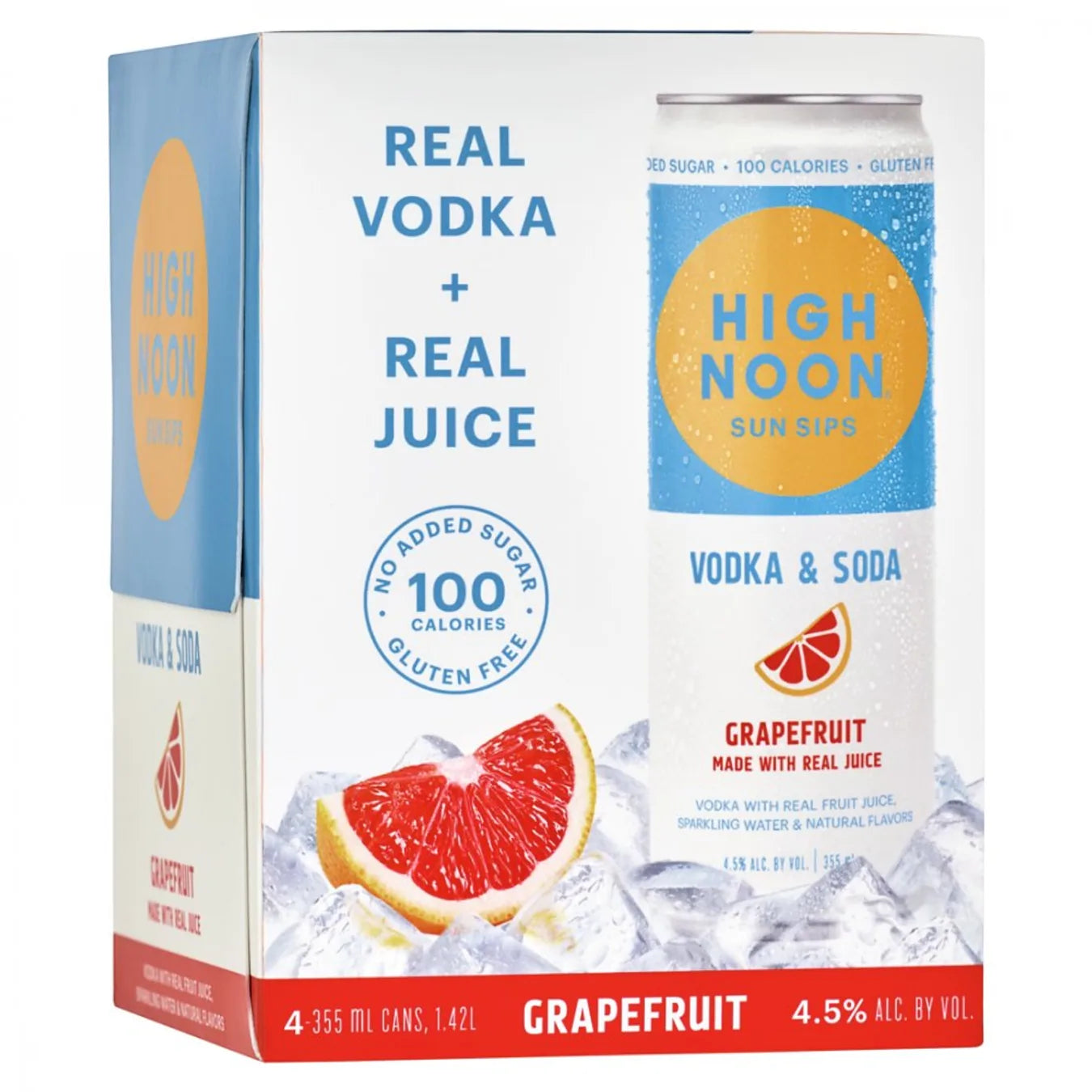 High Noon Grapefruit Vodka Seltzer 4 Pack