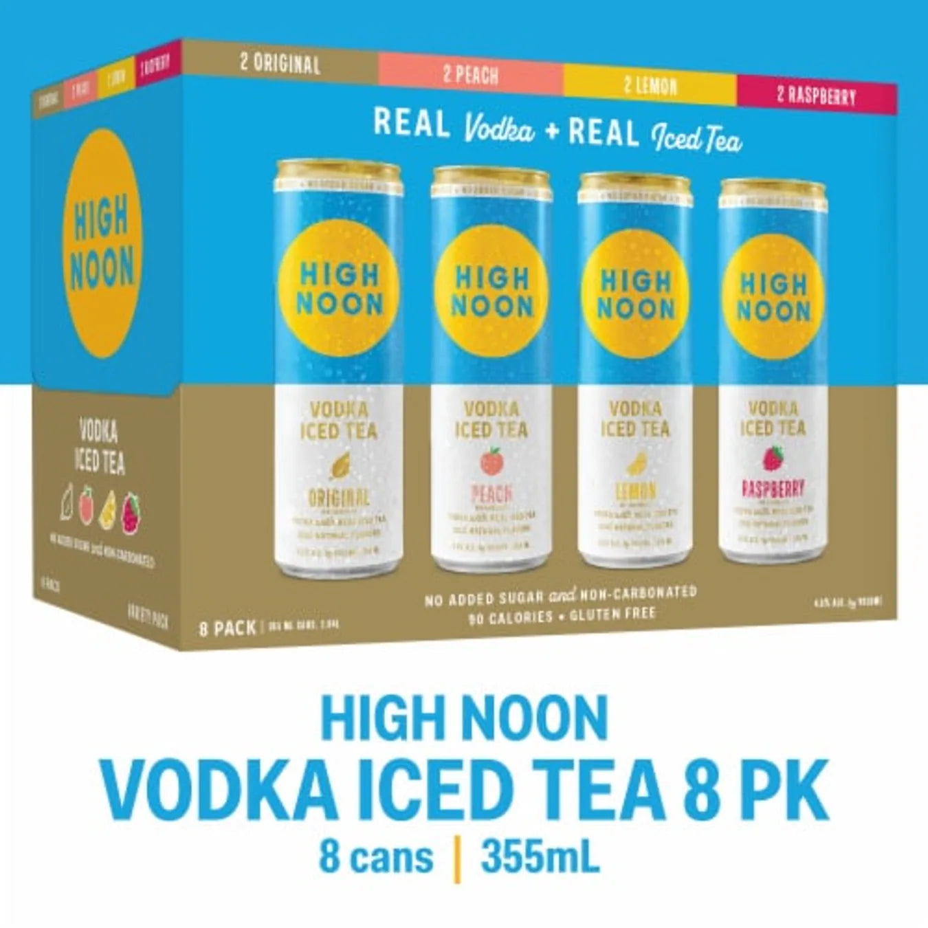 High Noon Iced Tea Vodka Seltzer 8 Pack