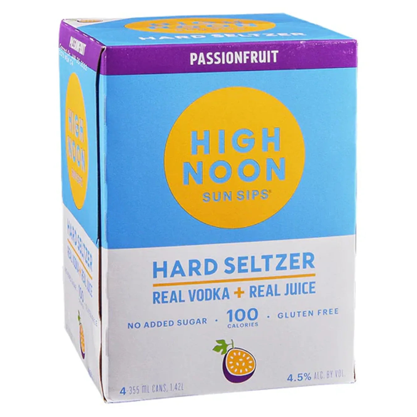 High Noon Passionfruit Vodka Seltzer 4 Pack