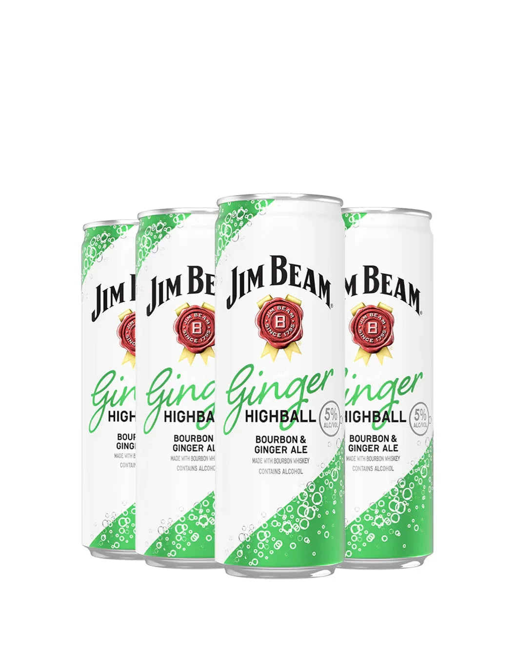 Jim Beam Bourbon & Ginger Ale 4 Pack Cans