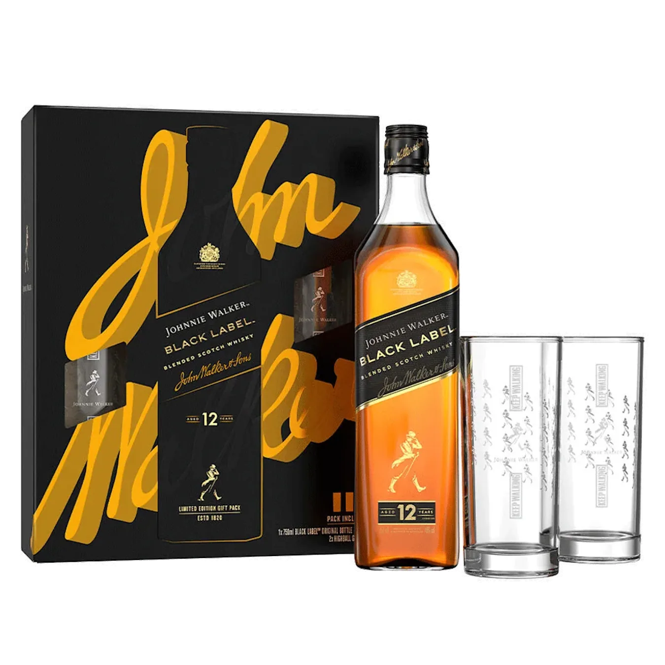 Johnnie Walker Gift Set with 2 Glasses