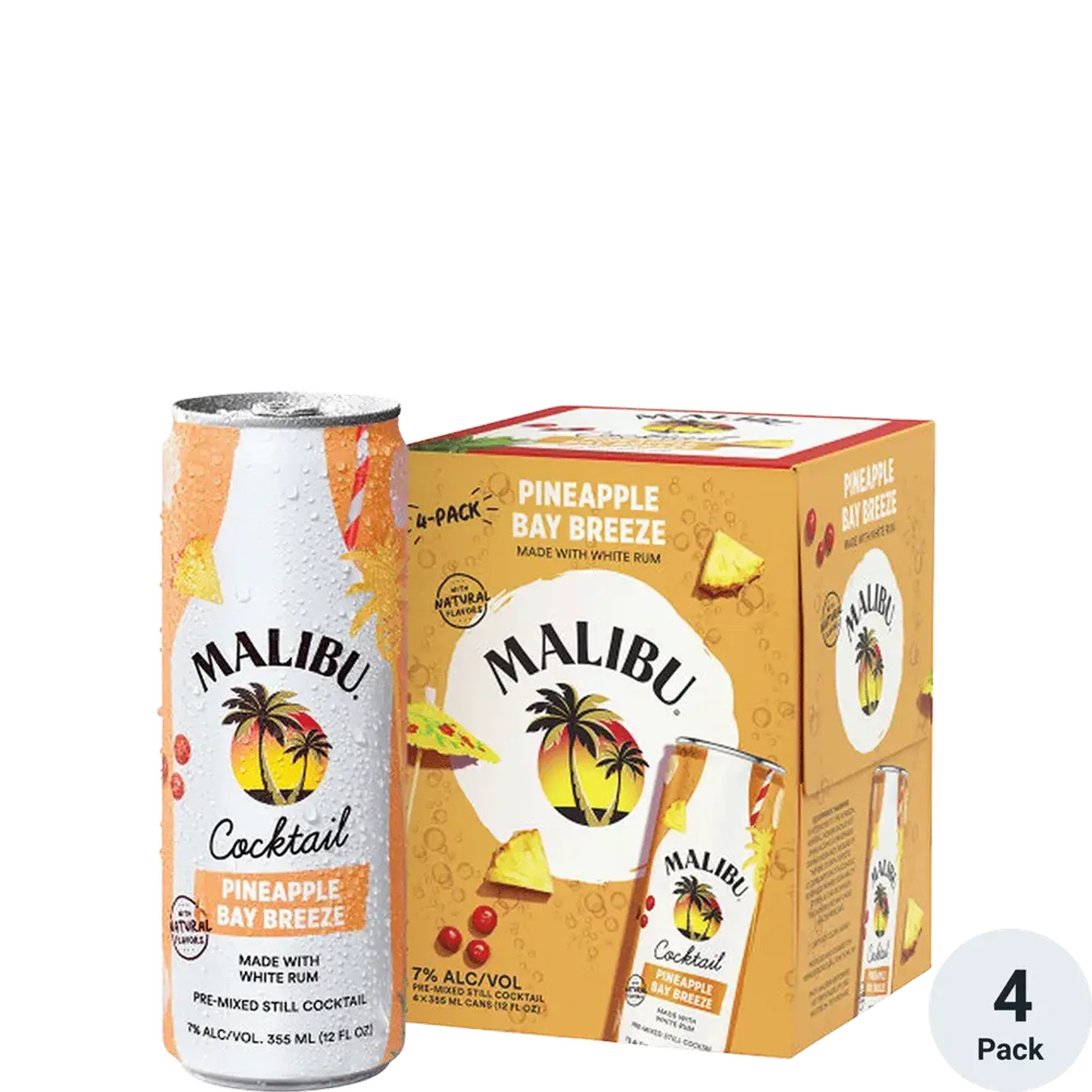 Malibu Pineapple Bay Breeze 4 Pack 12oz