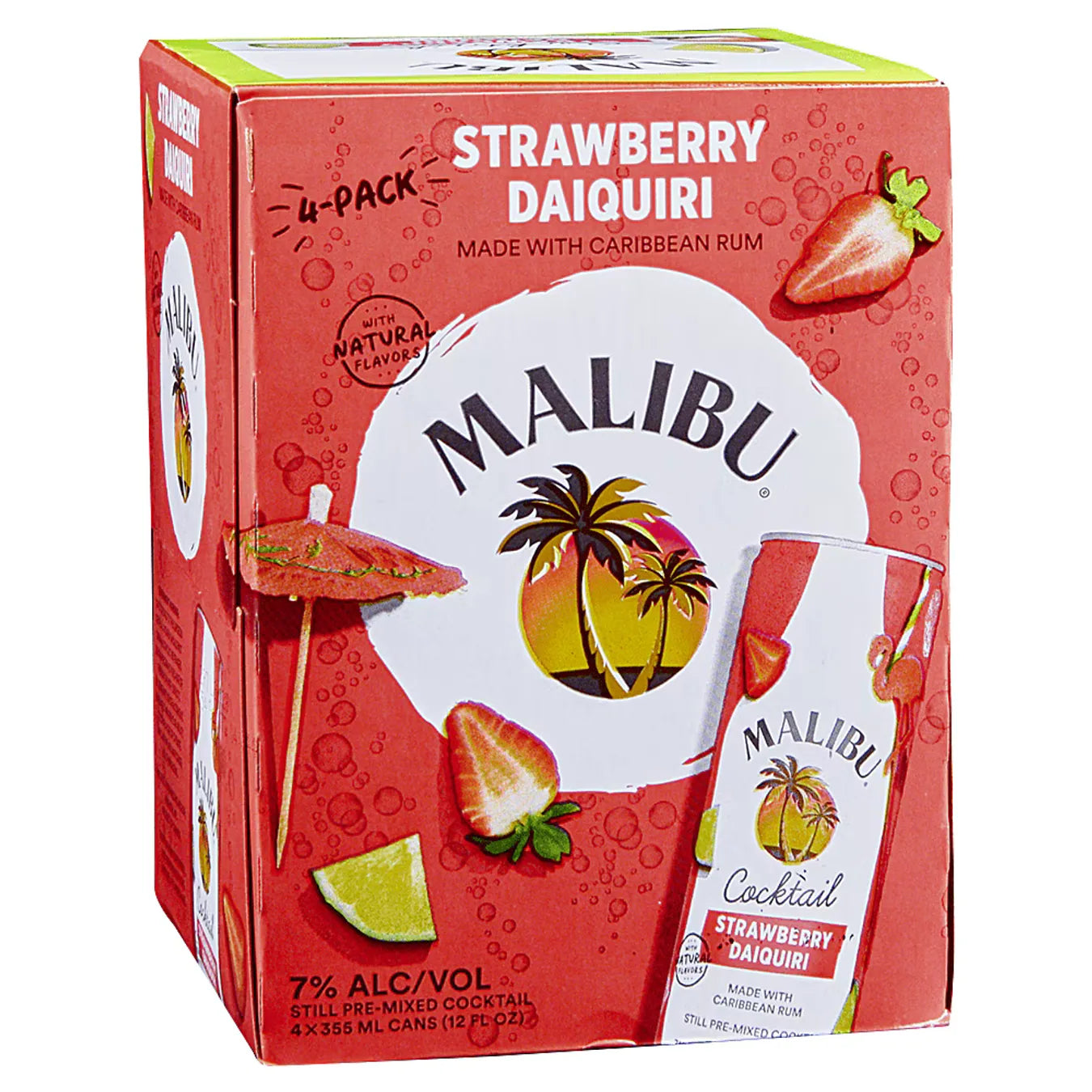Malibu Strawberry Daiquiri 4 Pack 12oz