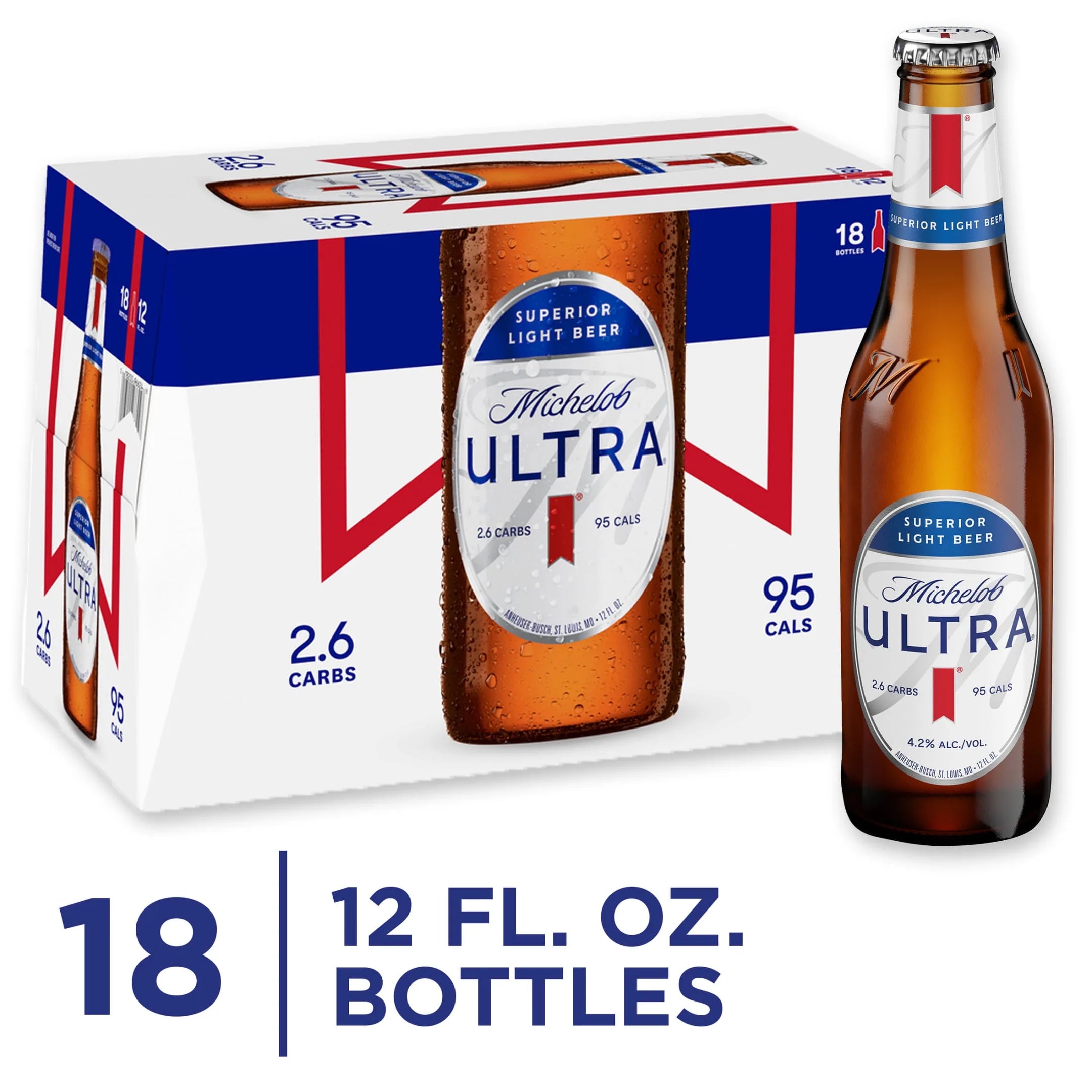 Michelob Ultra Beer 18 Pack 12oz Bottles