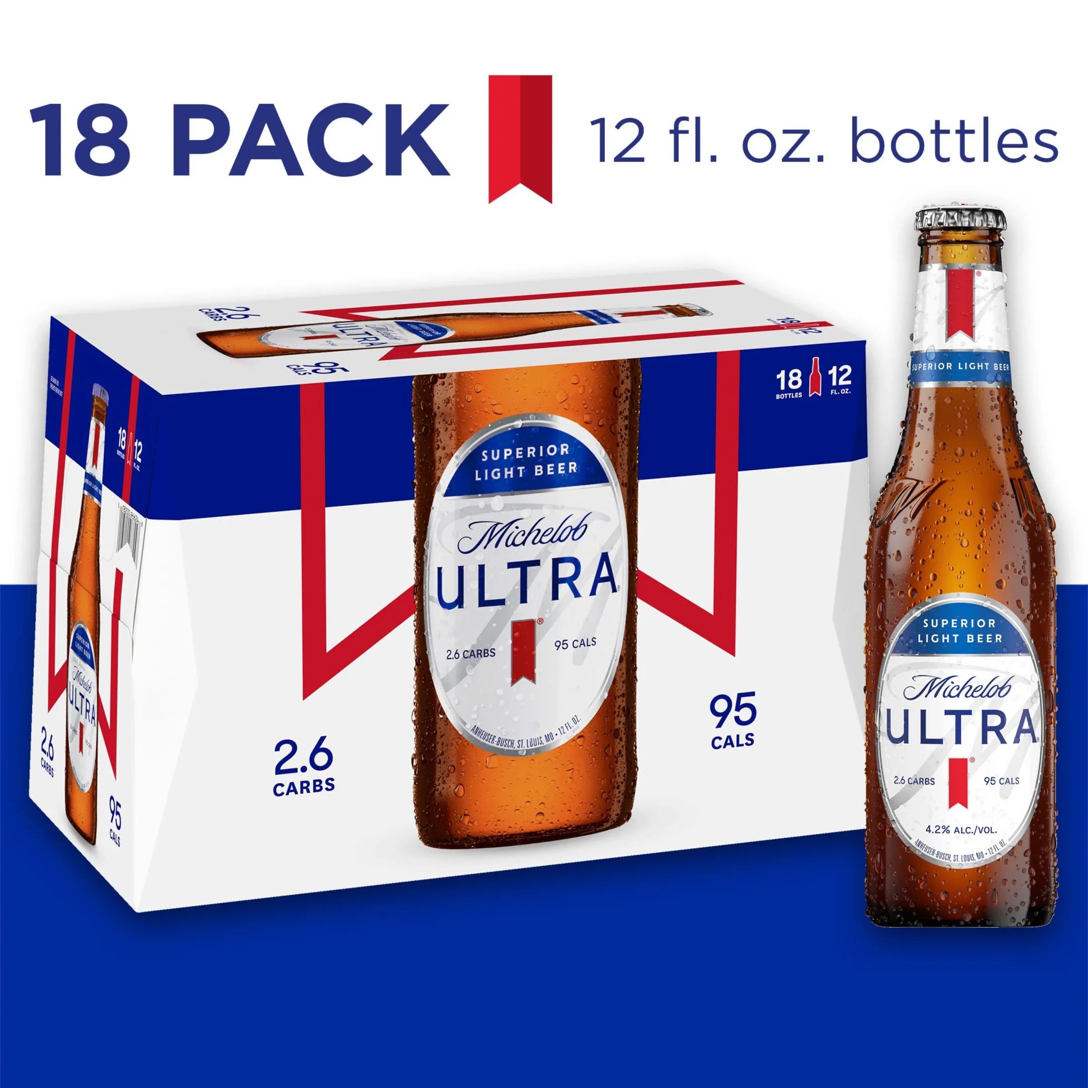 Michelob Ultra Beer 18 Pack 12oz Cans
