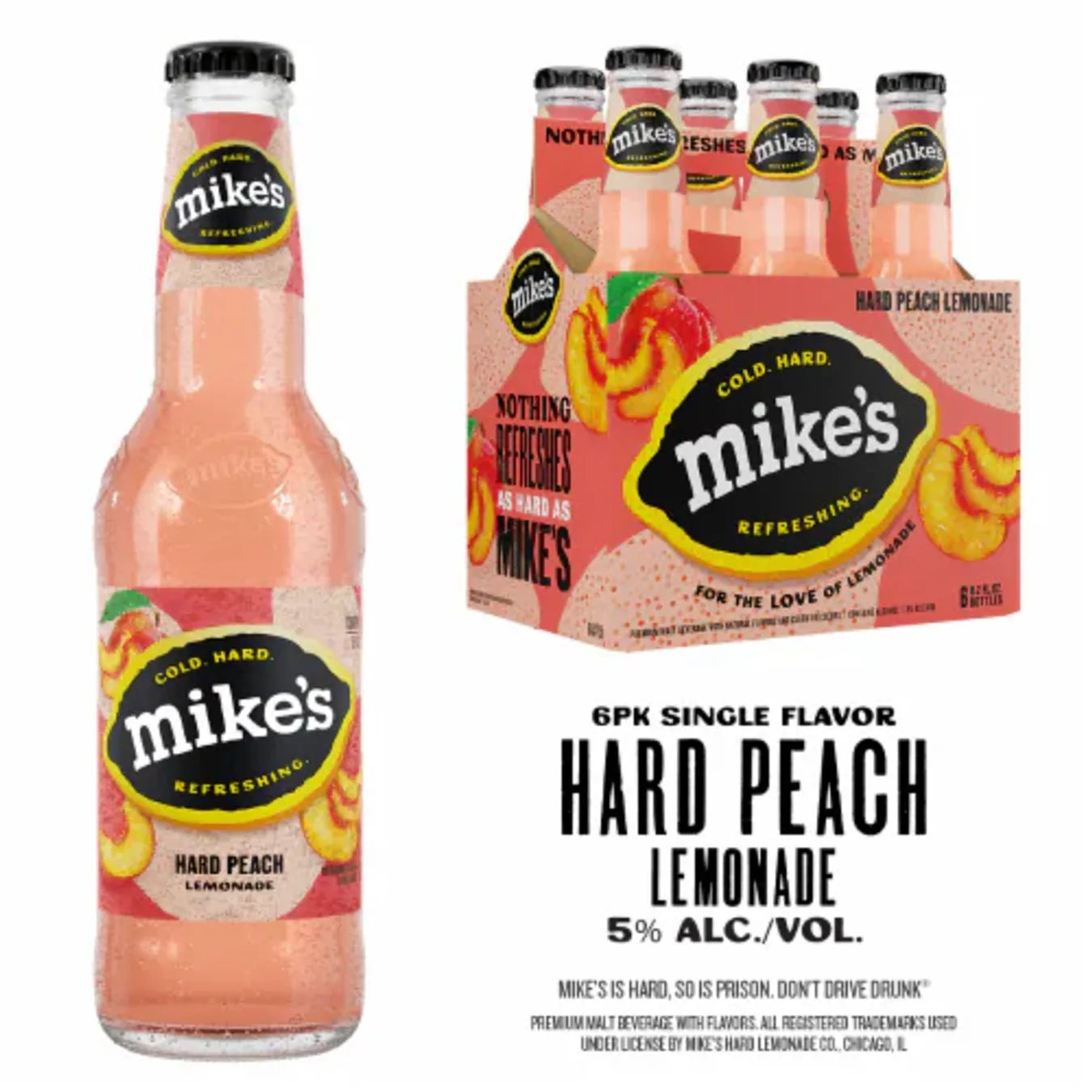 Mike’s Hard Peach Lemonade 6 Pack 12oz Bottles