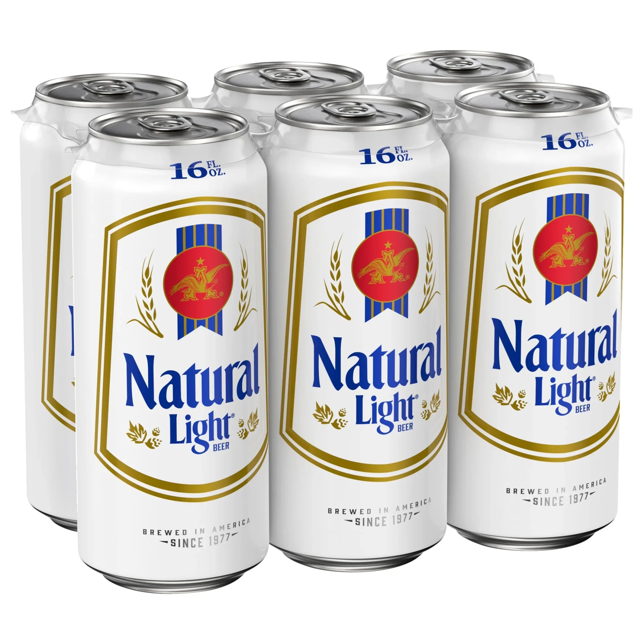 Natural Light Beer 6 Pack 16oz Cans