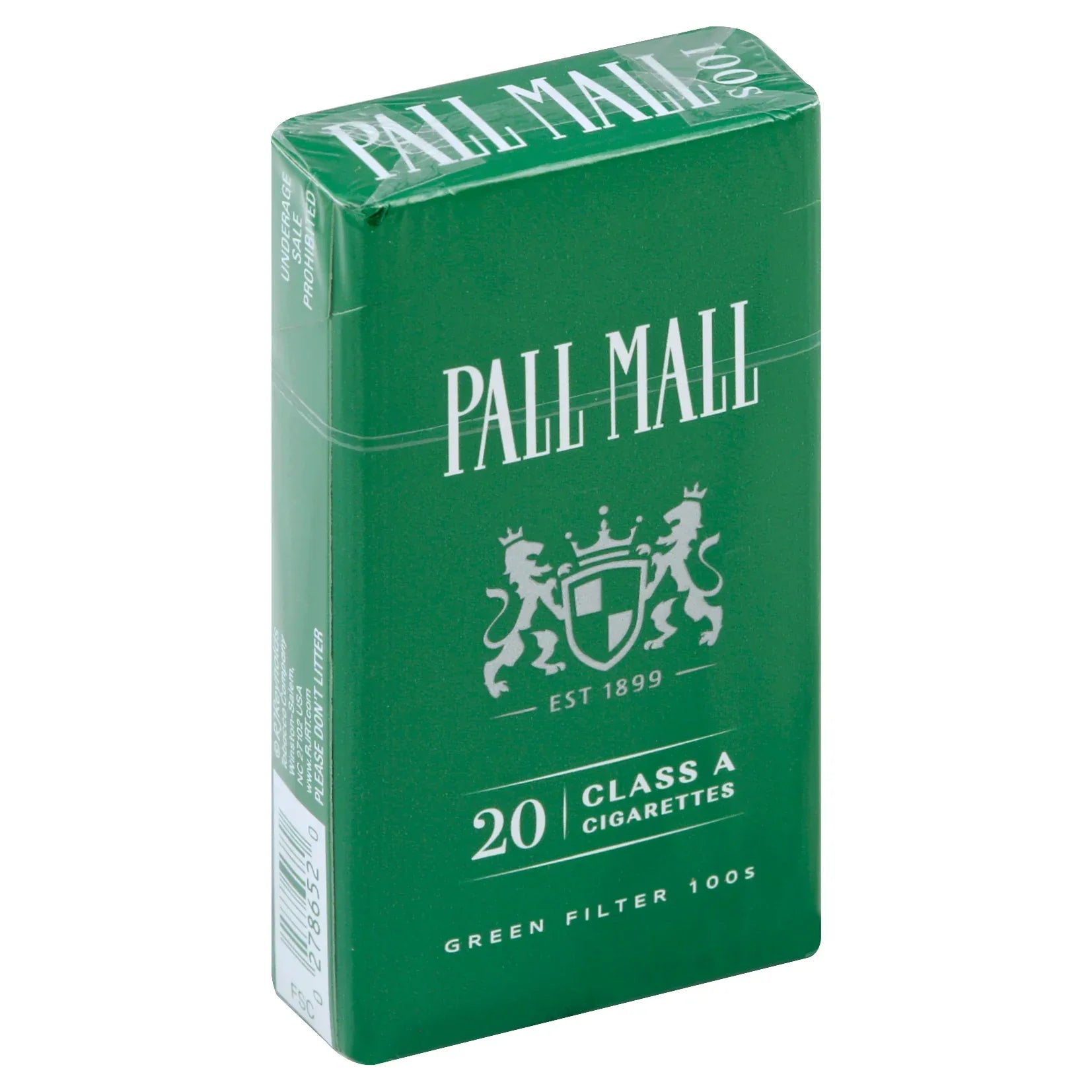Pall Mall Green 100s Cigarettes