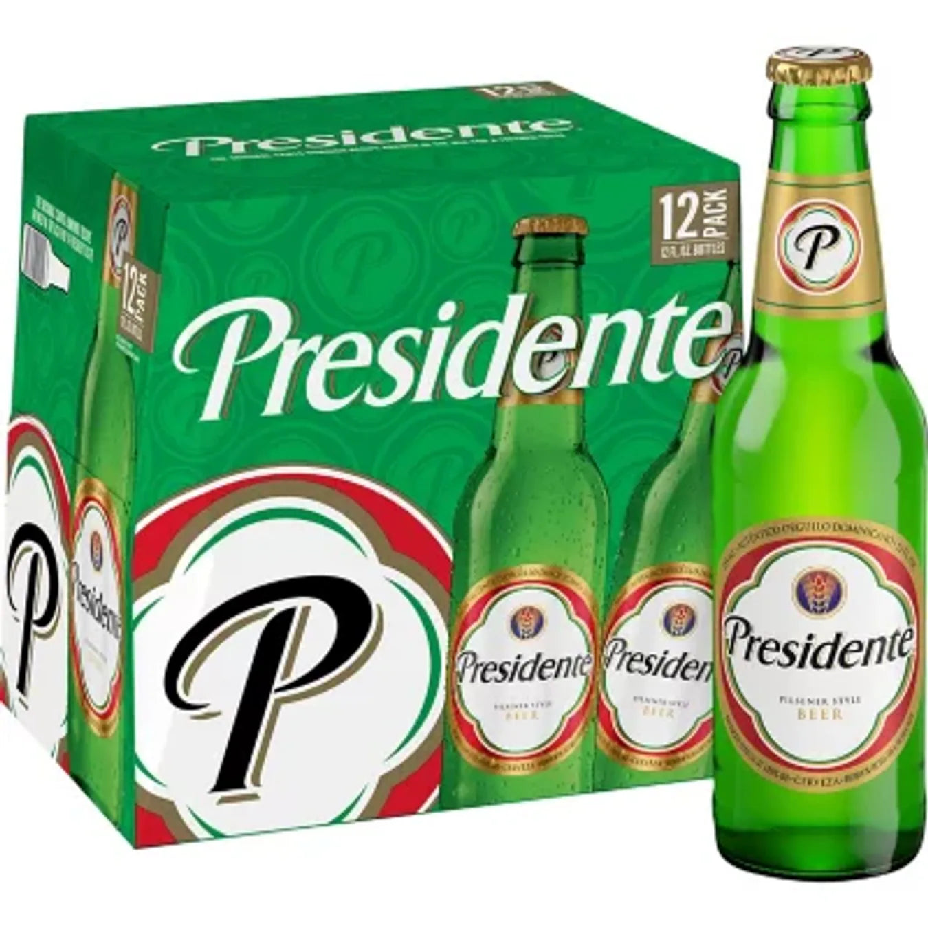 Presidente Lager Beer 12 Pack 12oz Bottles