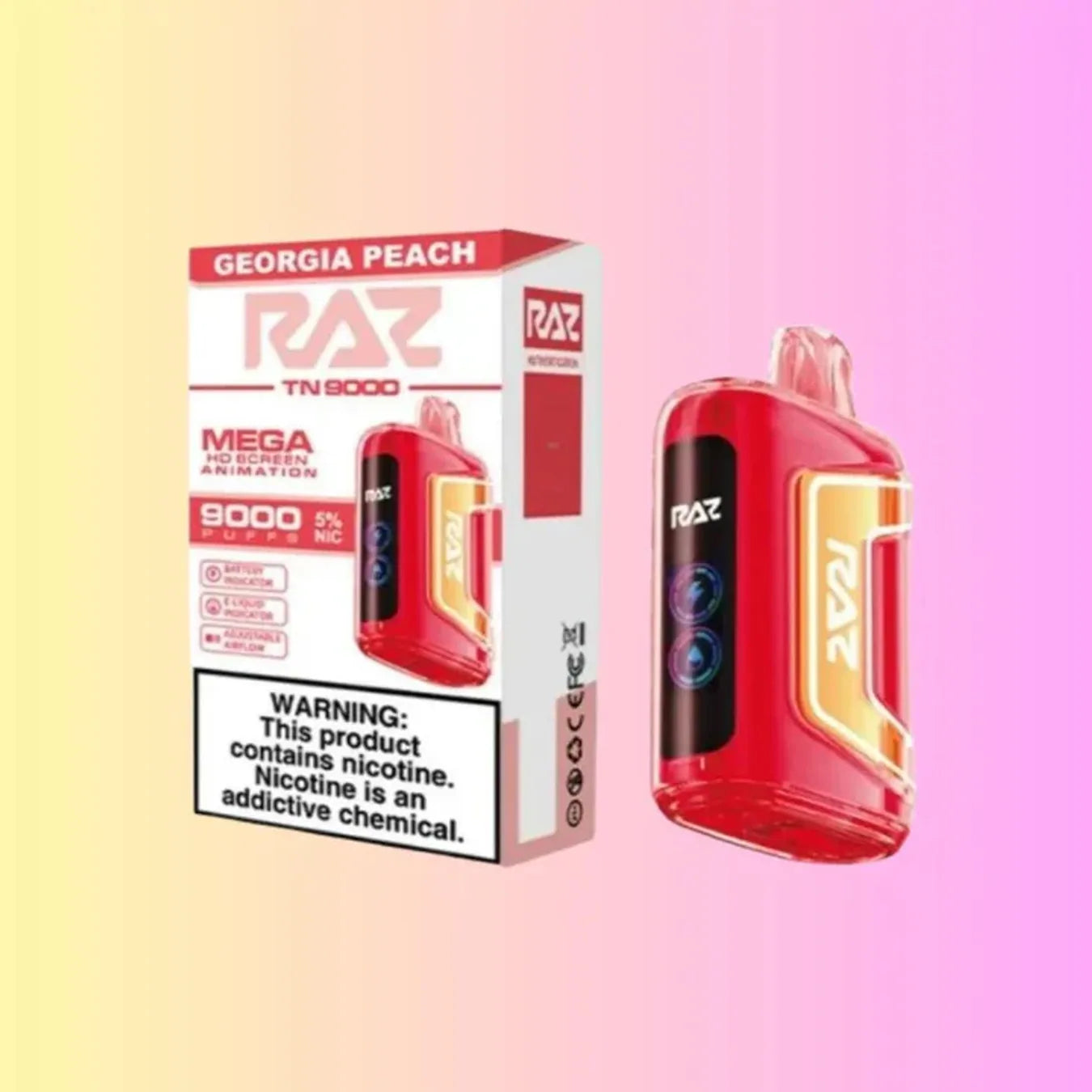 Raz Georgia Peach Vape 9000