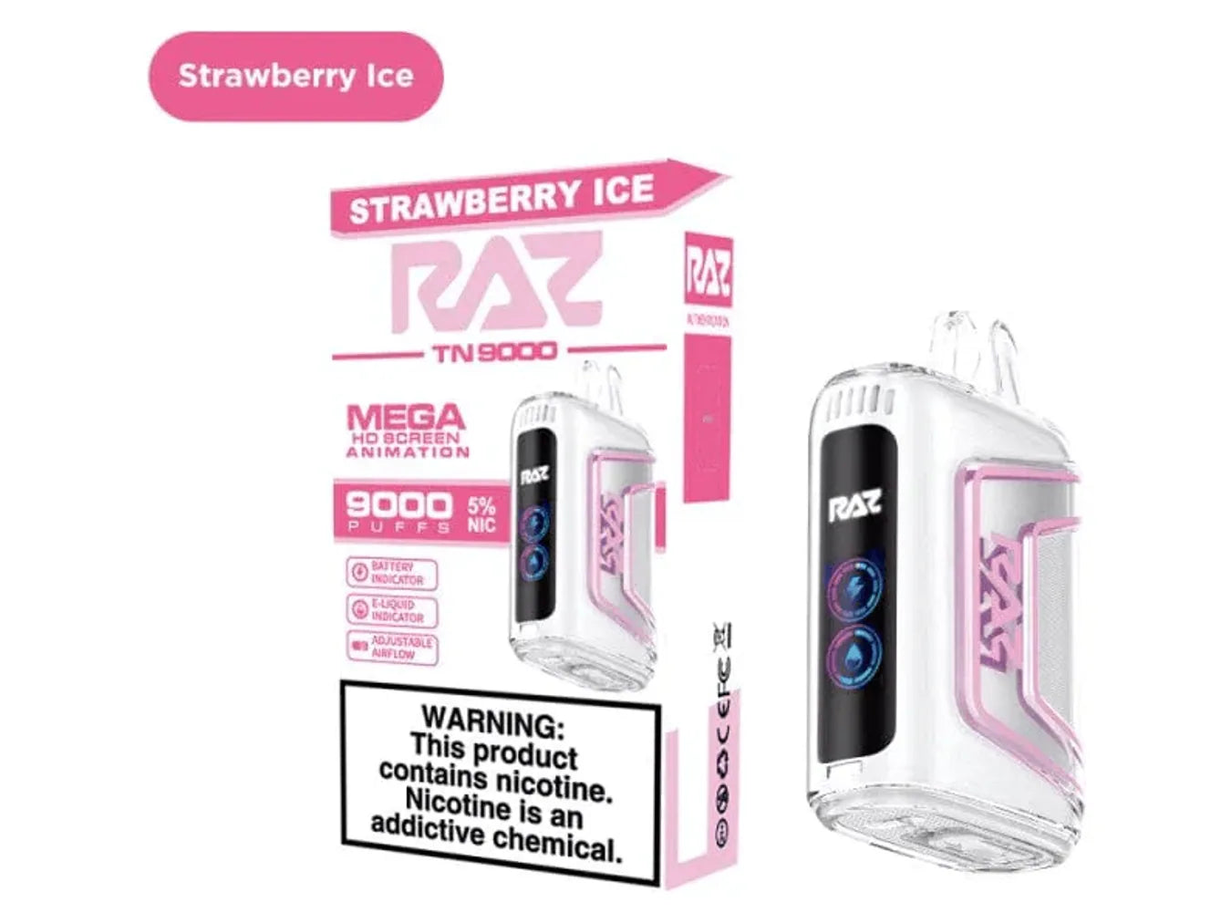 Raz Strawberry Ice Vape 9000