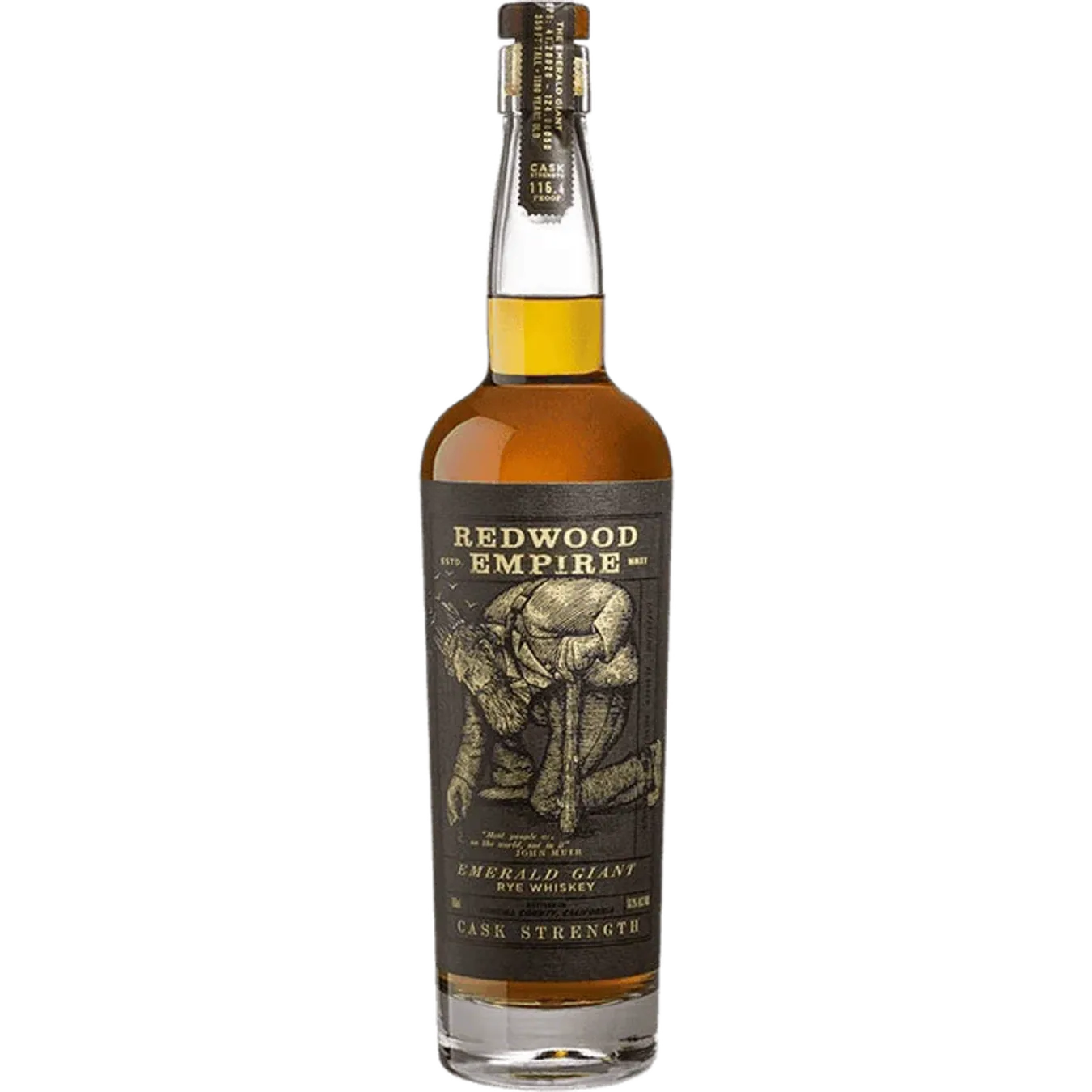 Redwood Empire Emerald Giant Cask Strength Rye Whiskey 750ml
