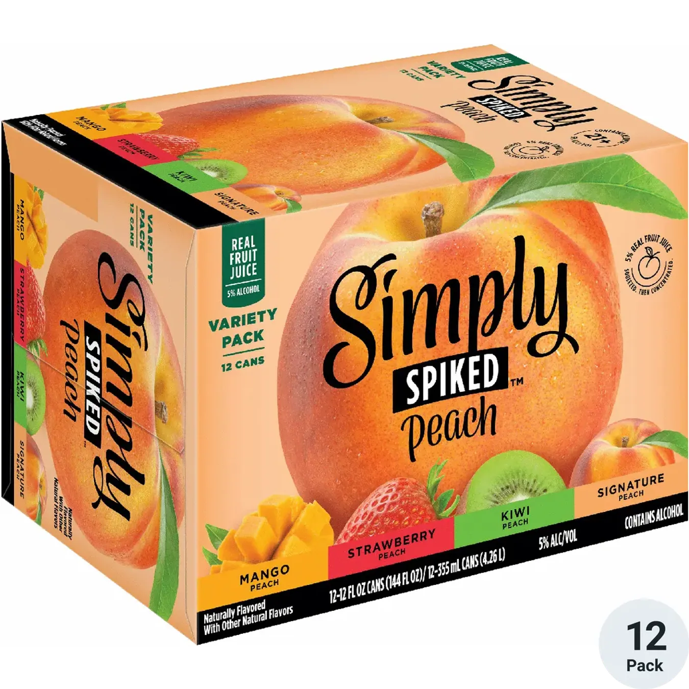 Simply Spiked Peach Variety Pack 12pk 12oz