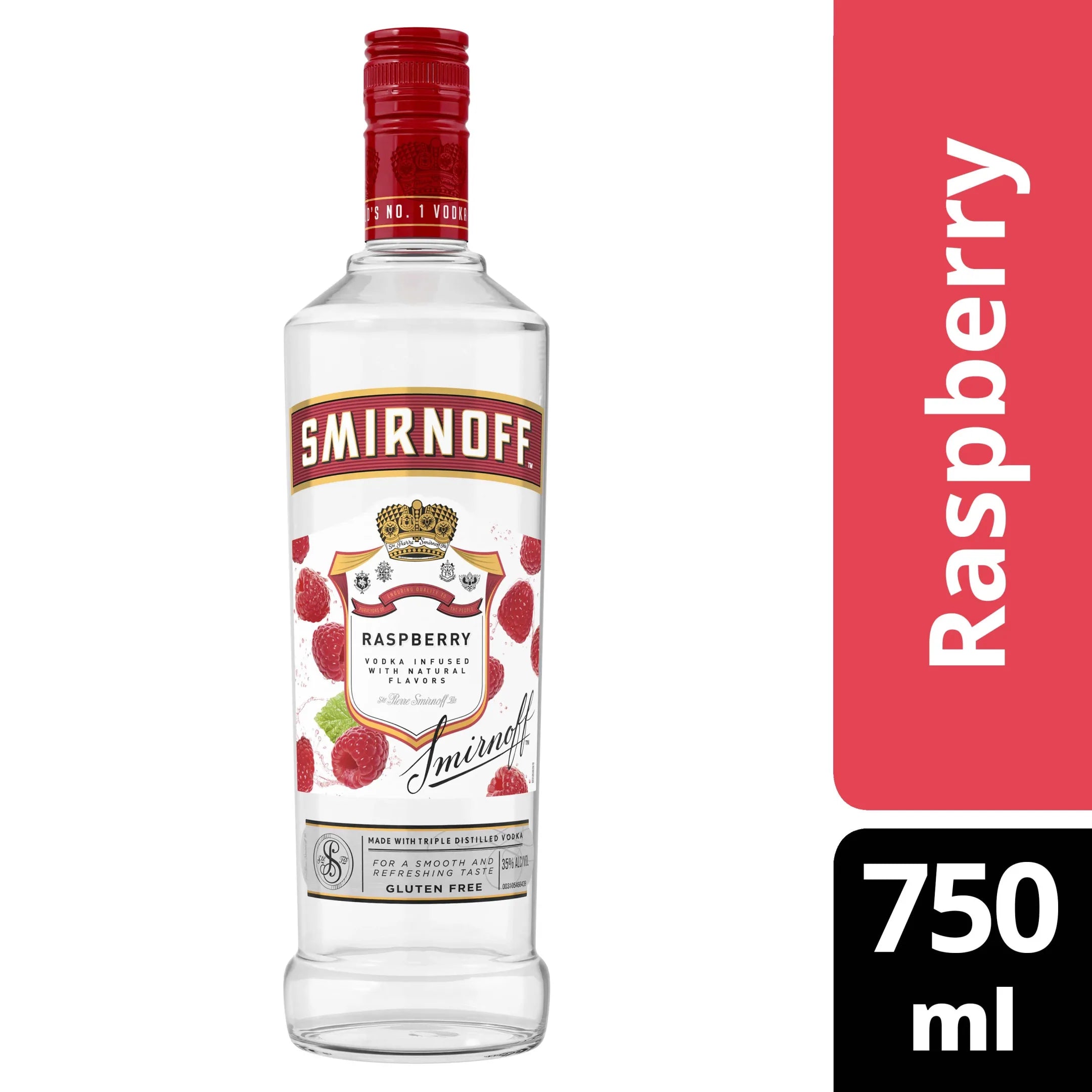 Smirnoff Raspberry Vodka 750ml