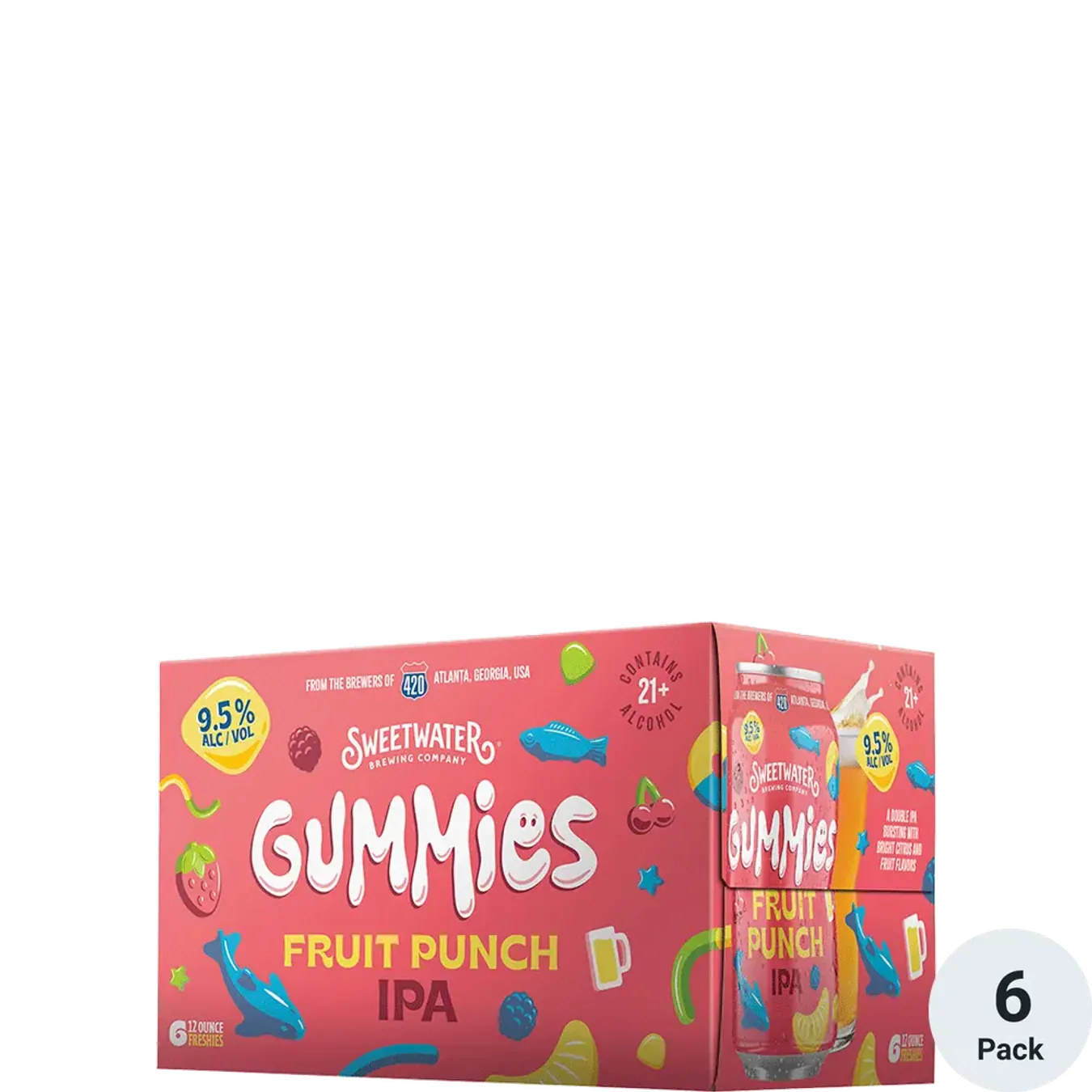 SweetWater Gummies Fruit Punch IIPA 6 Pack 12oz