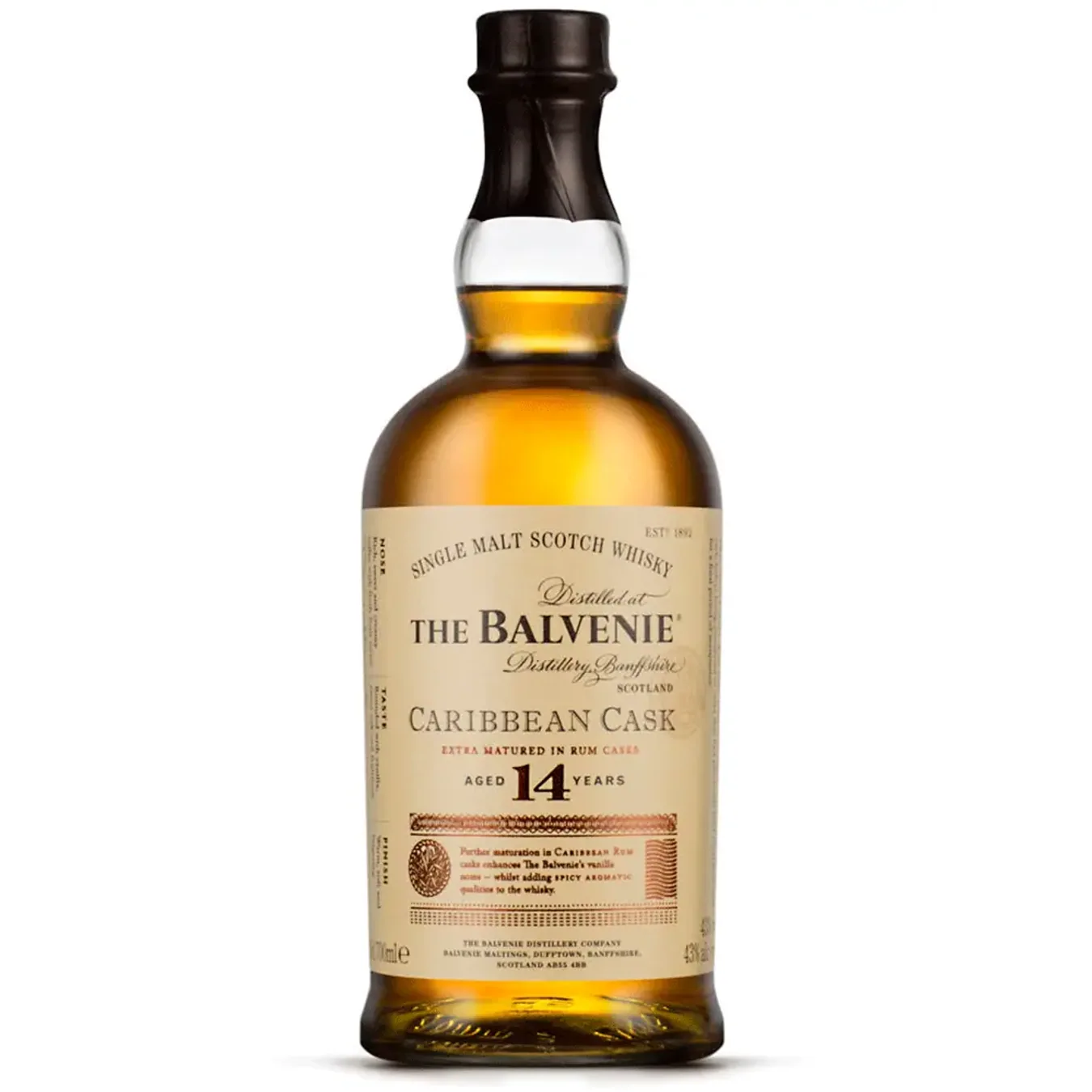The Balvenie 14 Year Caribbean Cask Scotch 750ml