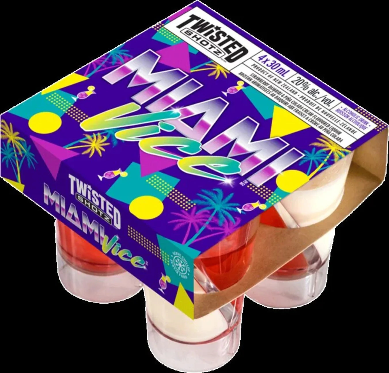 Twisted Shotz Miami Vice 4 Pack 100ml