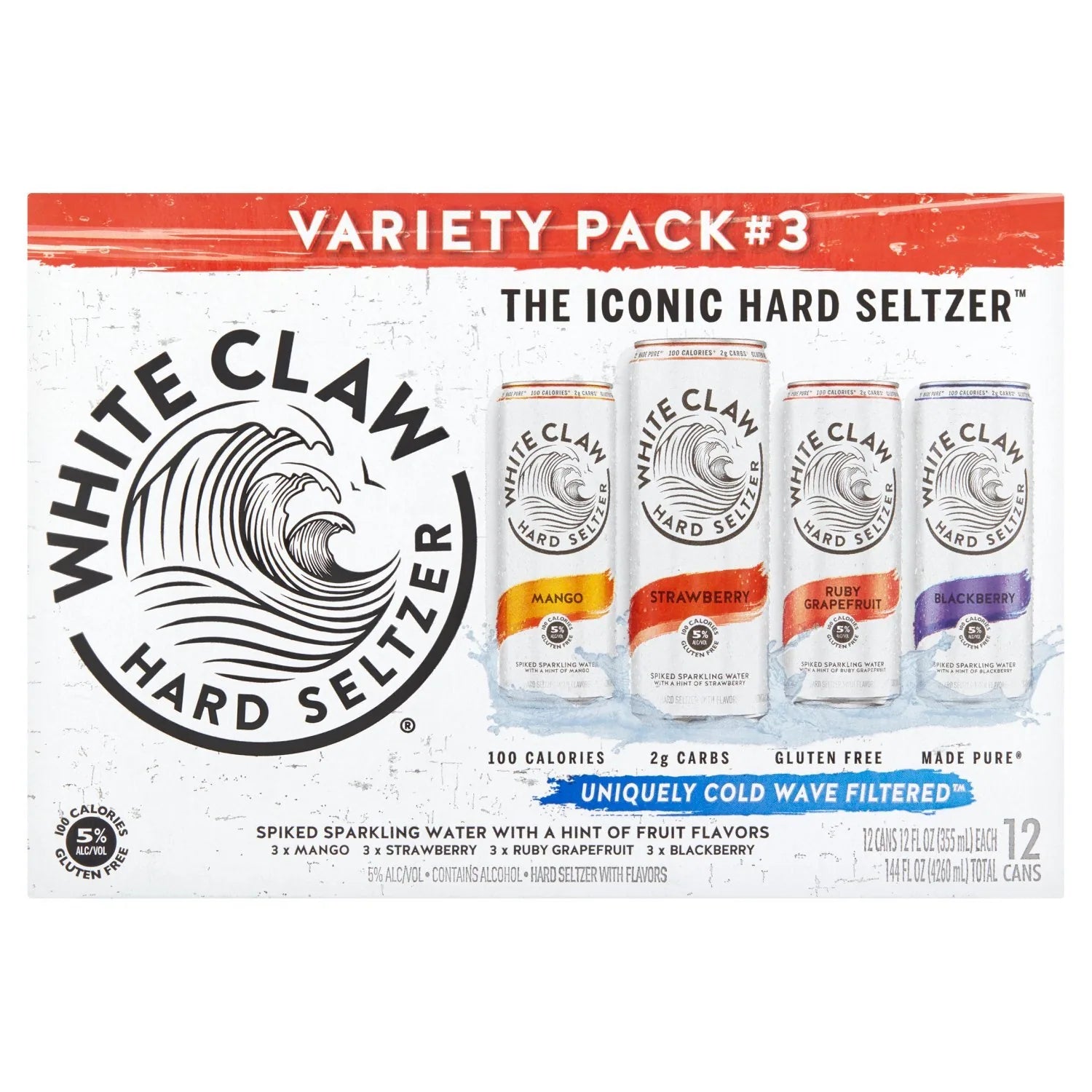 White Claw Variety Pack 12 Pack 12oz